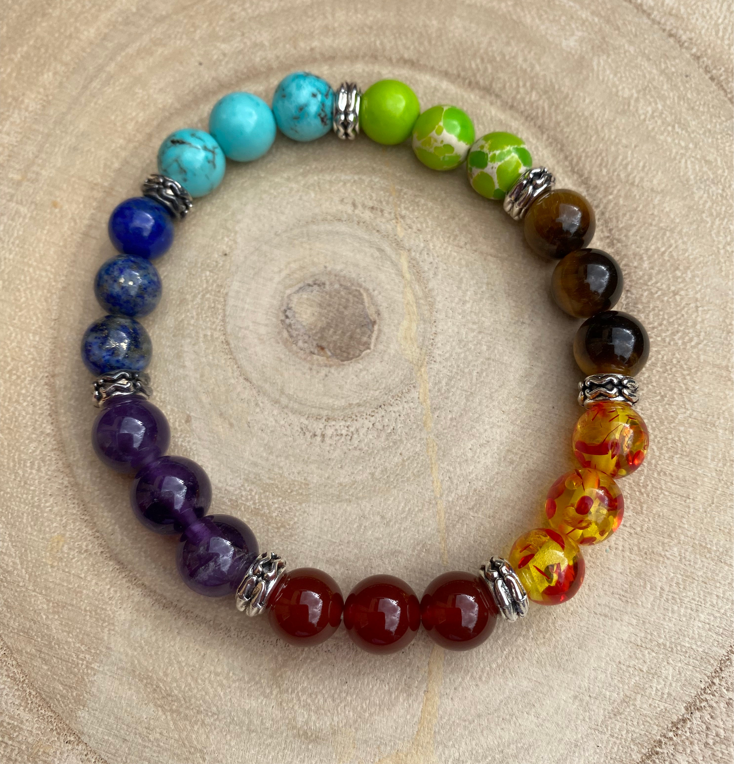 Chakra Gemstone Stretchy Bracelet