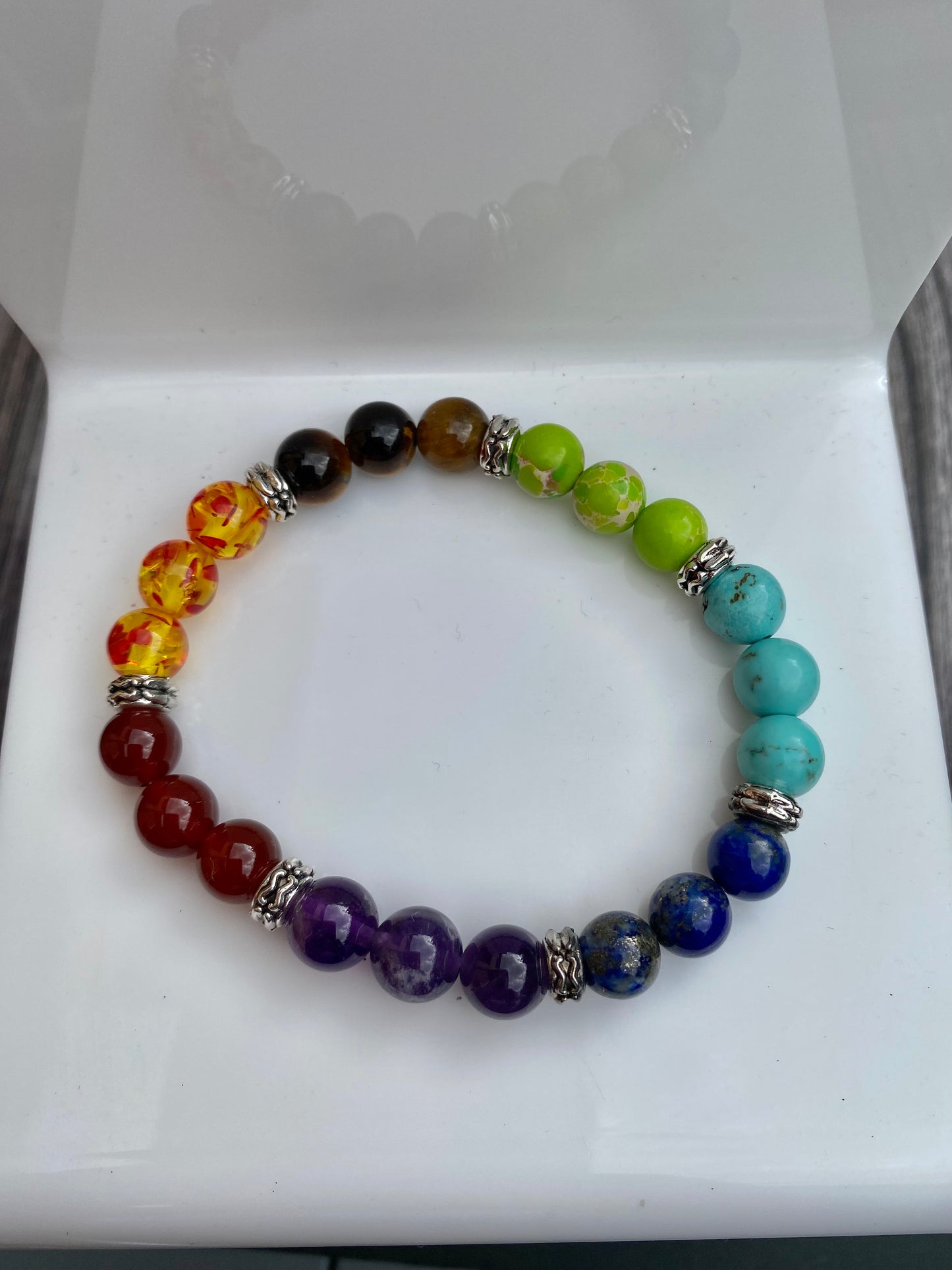 Chakra Gemstone Stretchy Bracelet