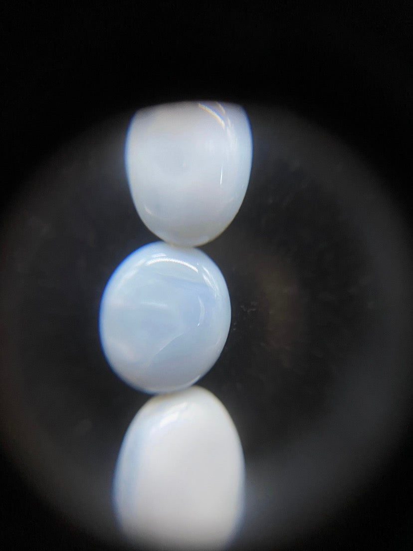 Triple Blue Opal Pebble Handmade Sterling Silver Necklace Artisan Gemstone Jewellery