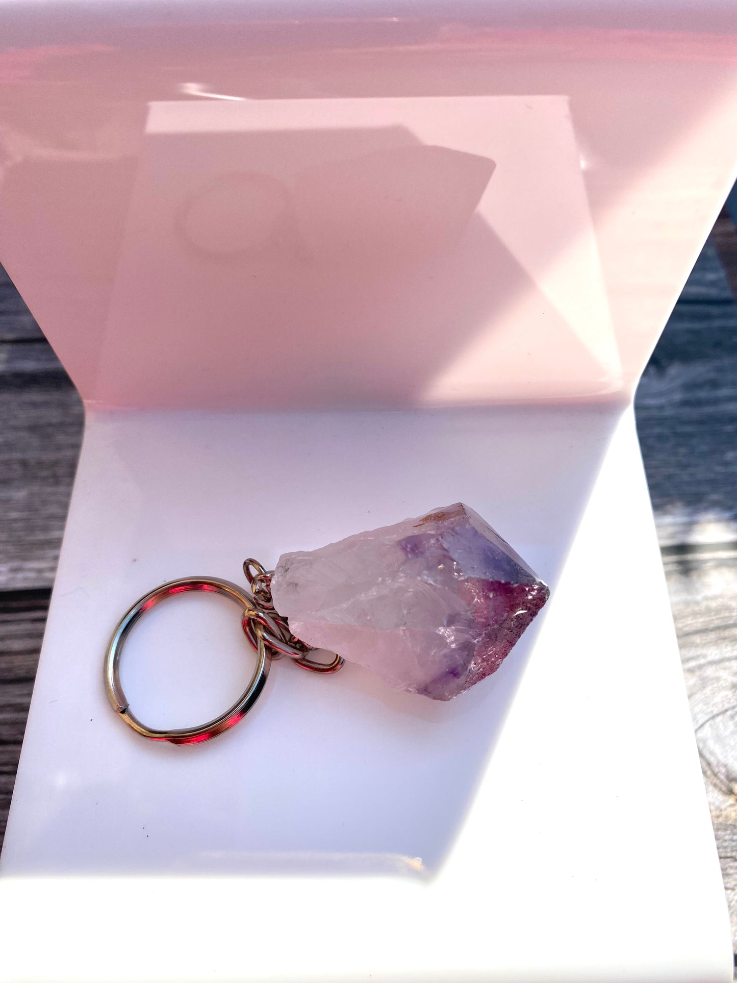 Amethyst Chunk Keyring