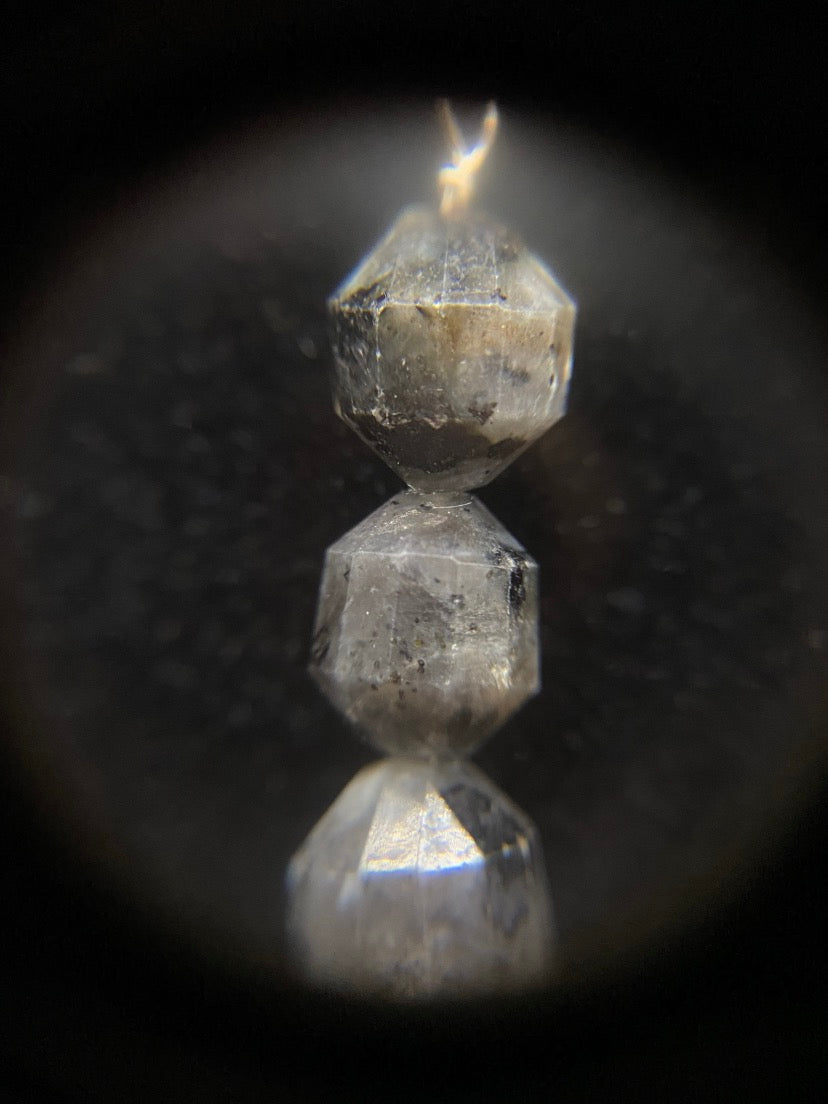 Larvikite Crystal Pendant Sterling Silver Necklace