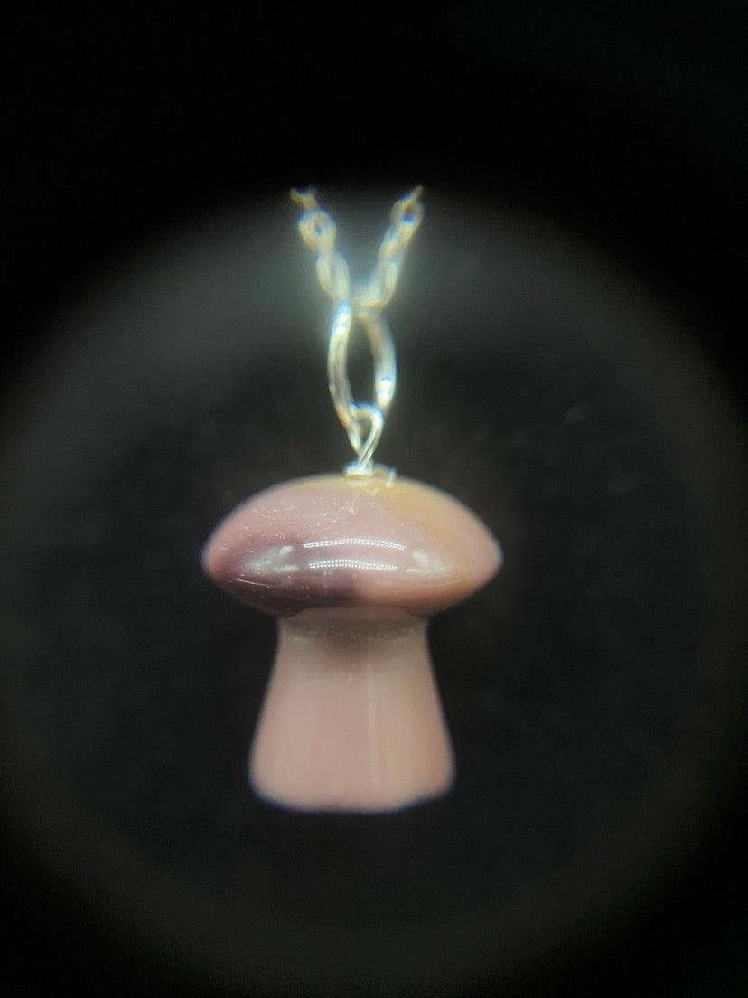 Mookaite Jasper Mushroom Sterling Silver Necklace