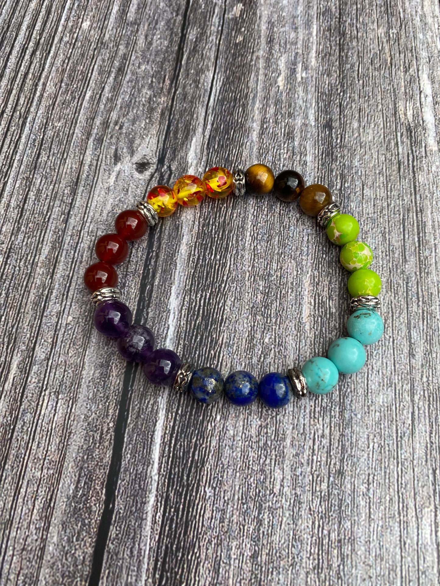 Chakra Gemstone Stretchy Bracelet