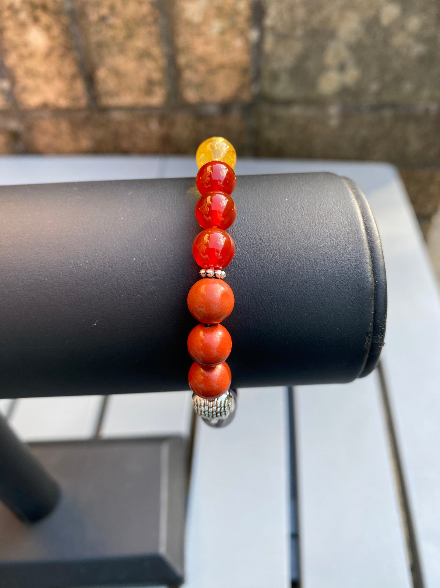 Chakra Gemstone Stretchy Bracelet with a Buddha bead