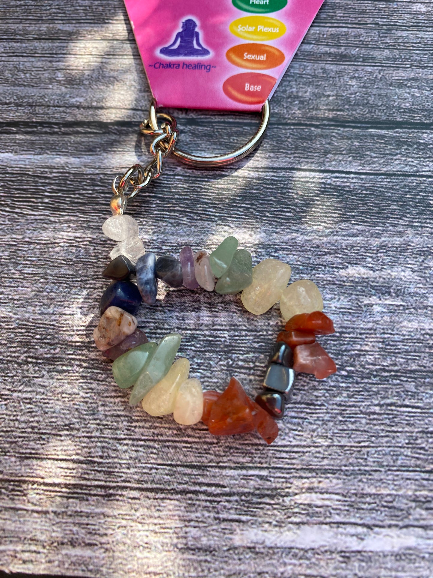 Chakra Gemstone Keyring