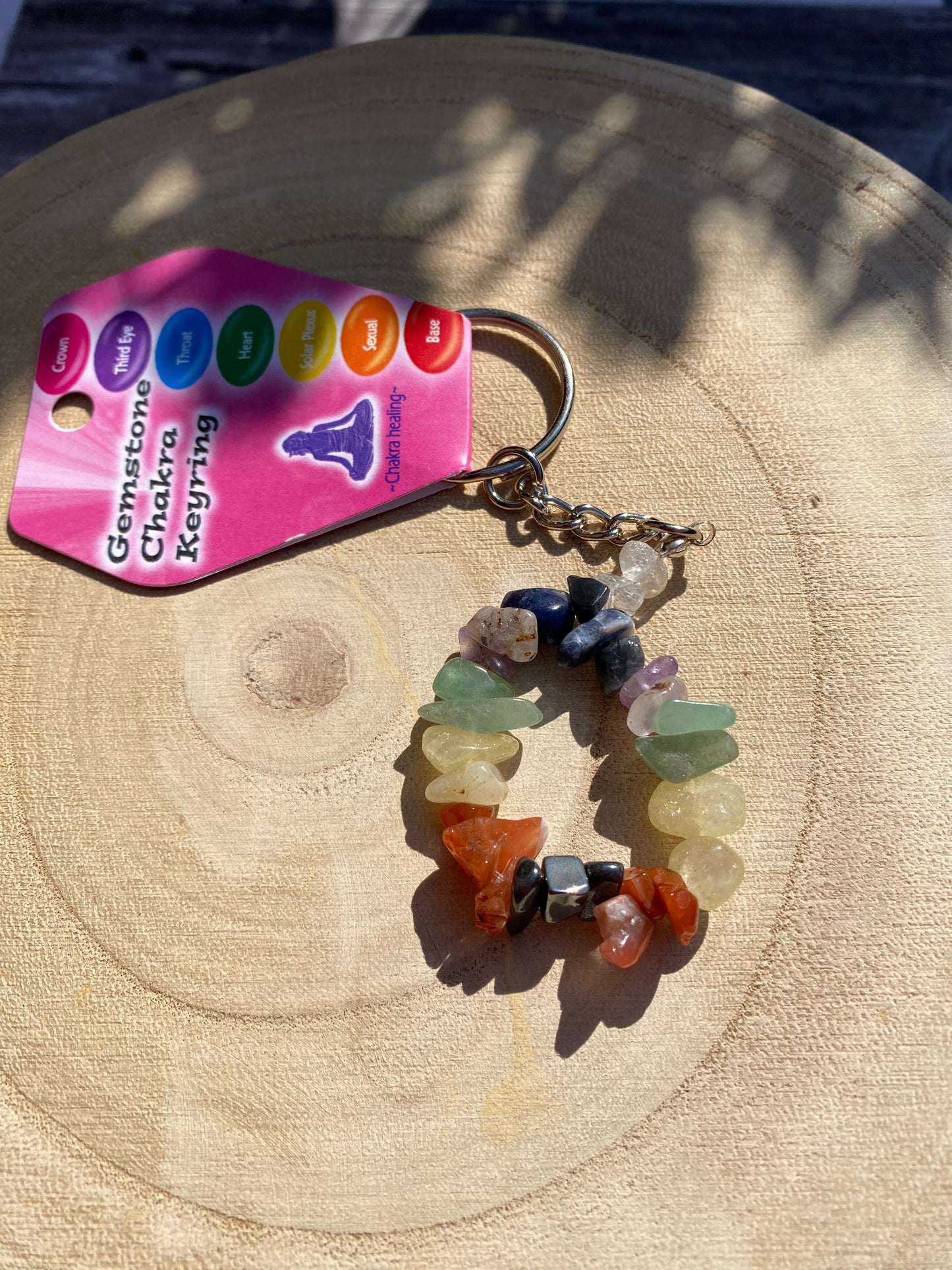 Chakra Gemstone Keyring