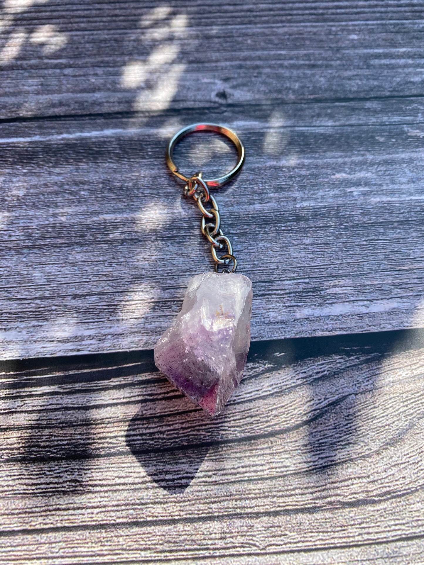 Amethyst Chunk Keyring