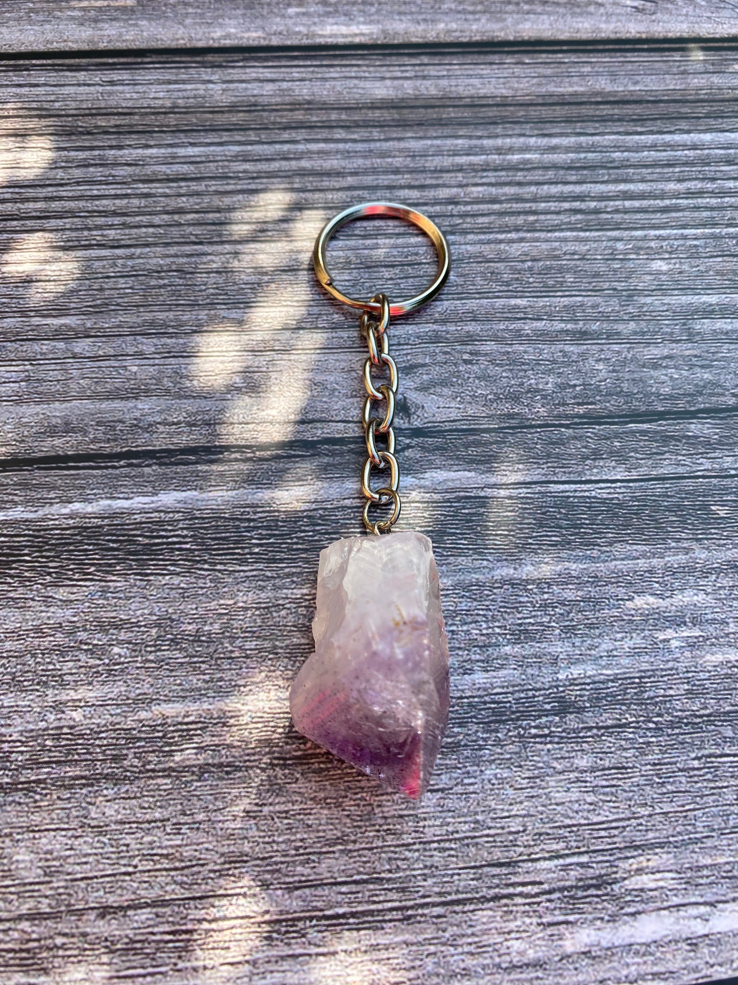 Amethyst Chunk Keyring