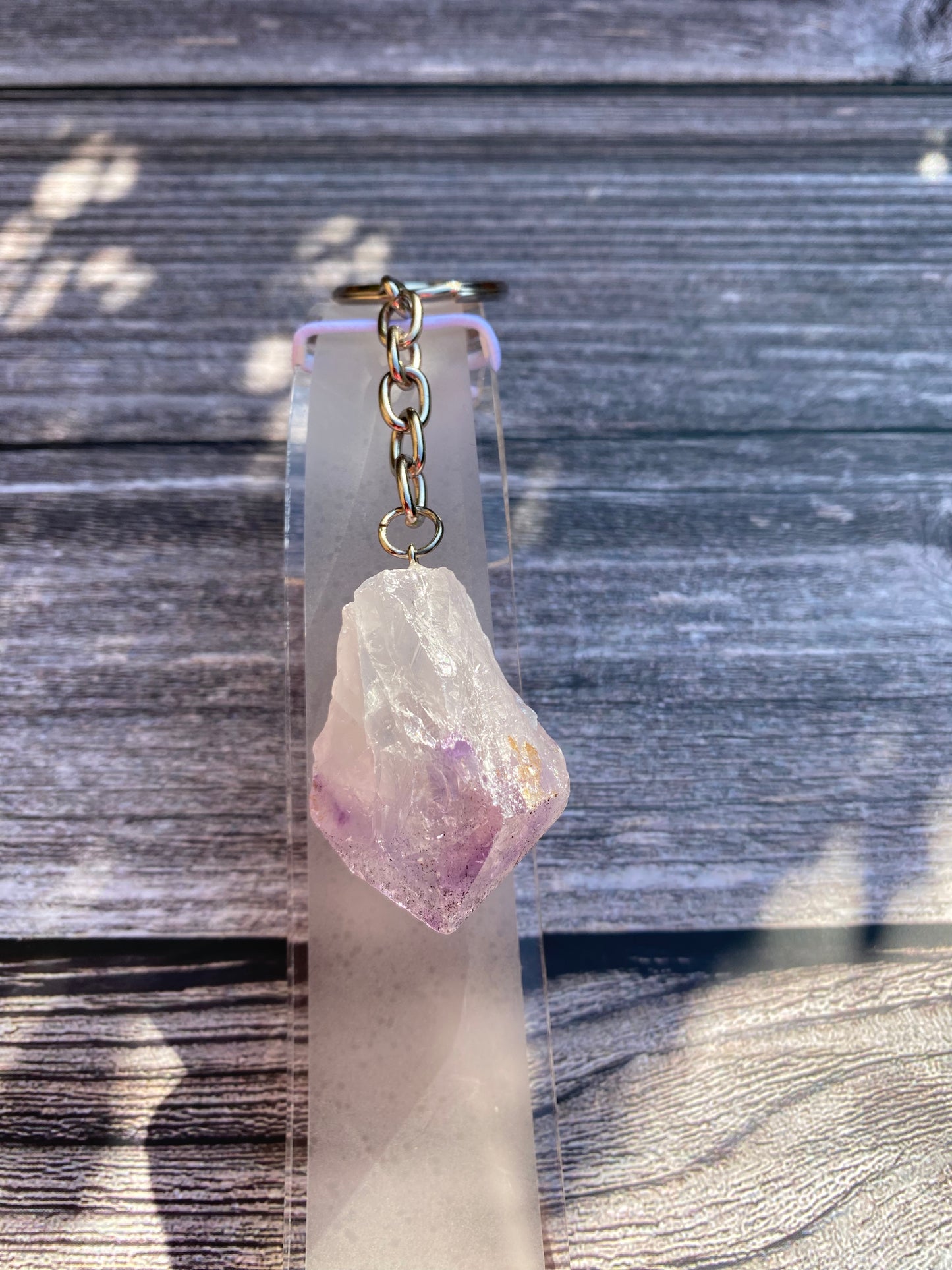 Amethyst Chunk Keyring