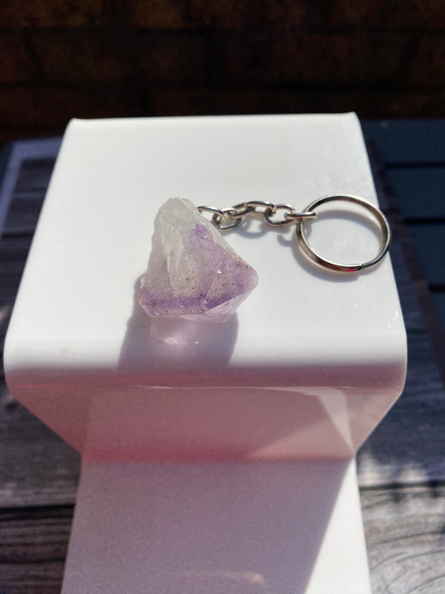 Amethyst Chunk Keyring