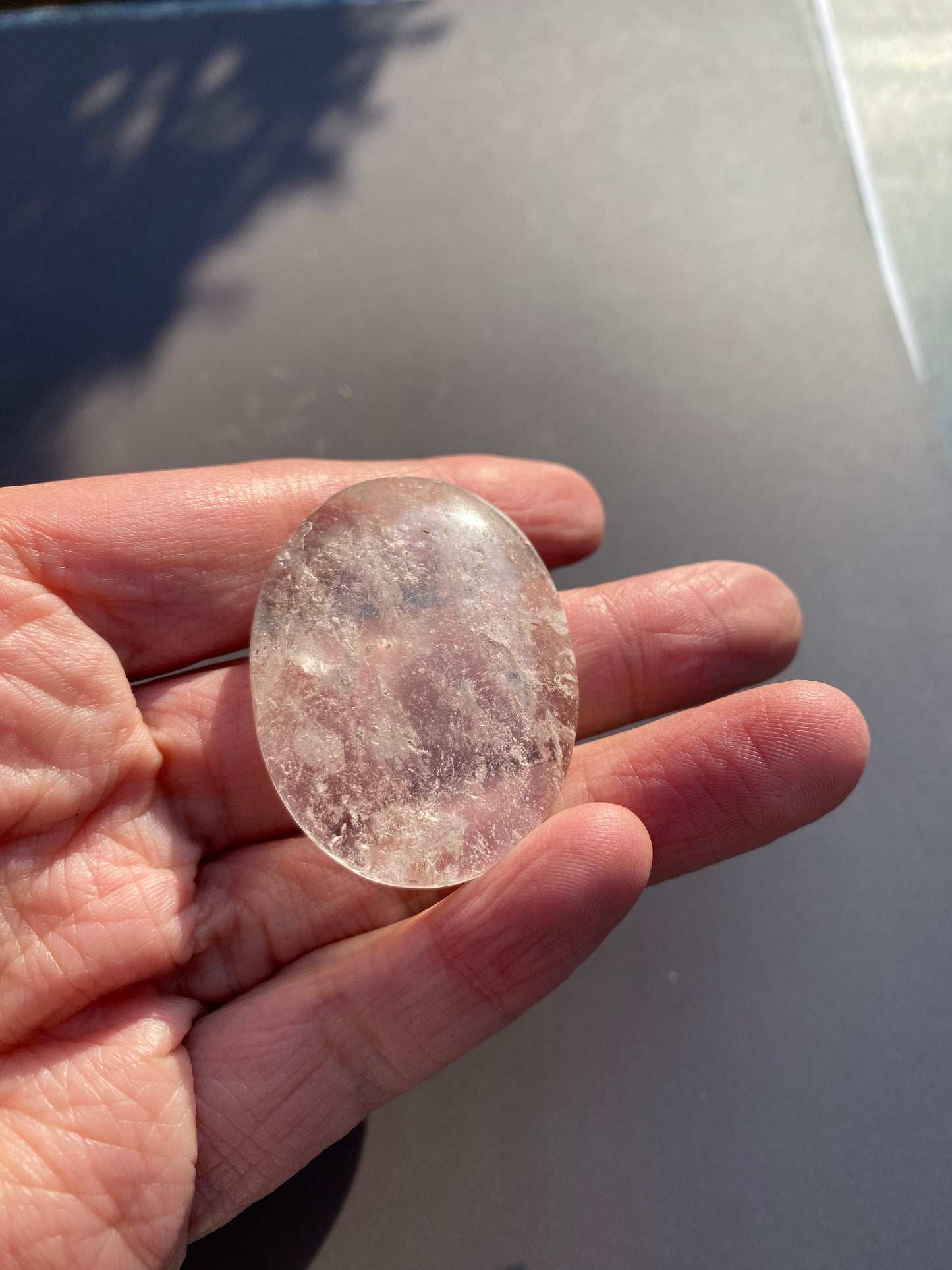 Clear Quartz Worry/Thumb Stone