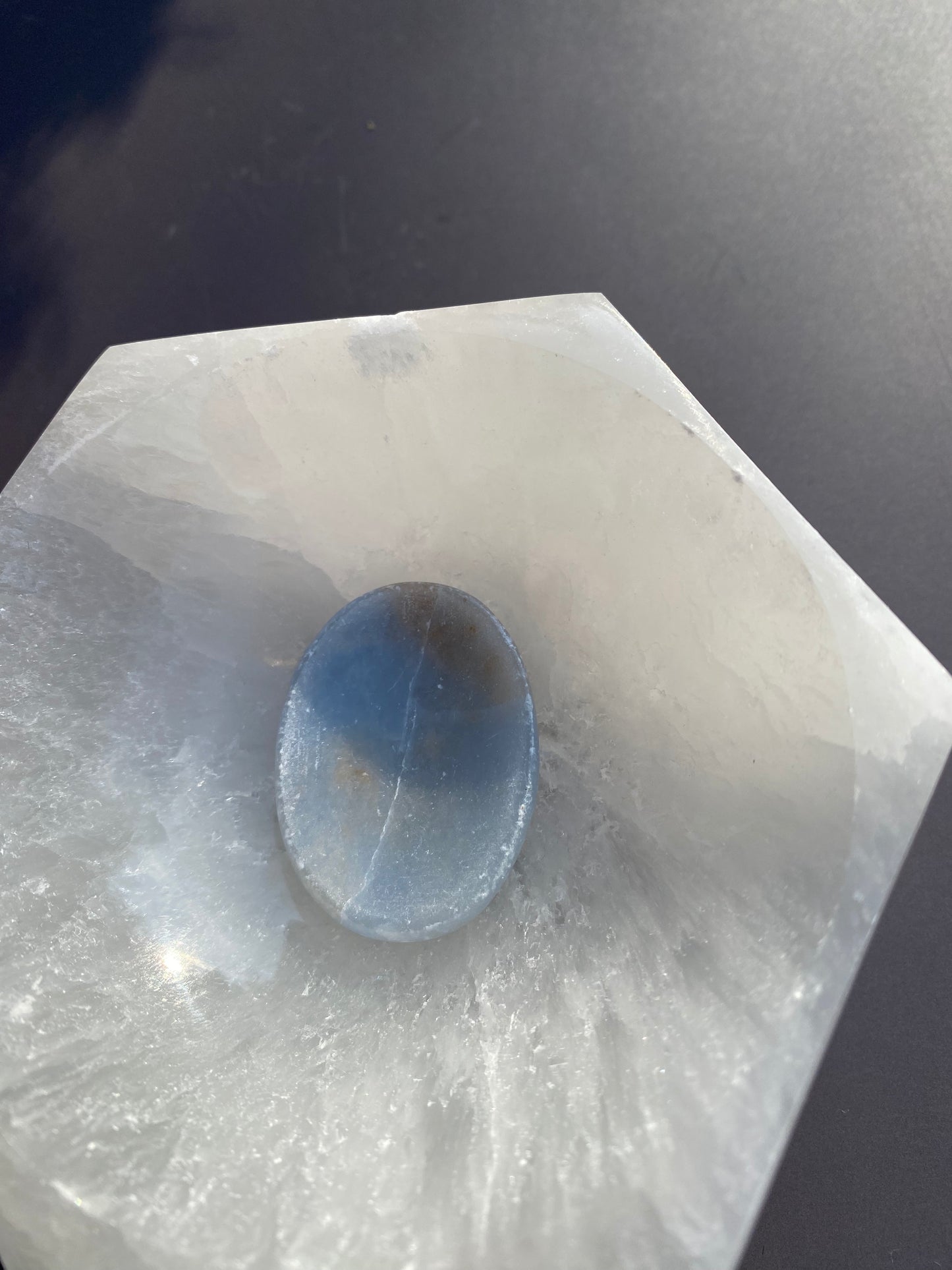 Angelite Worry/Thumb Stone