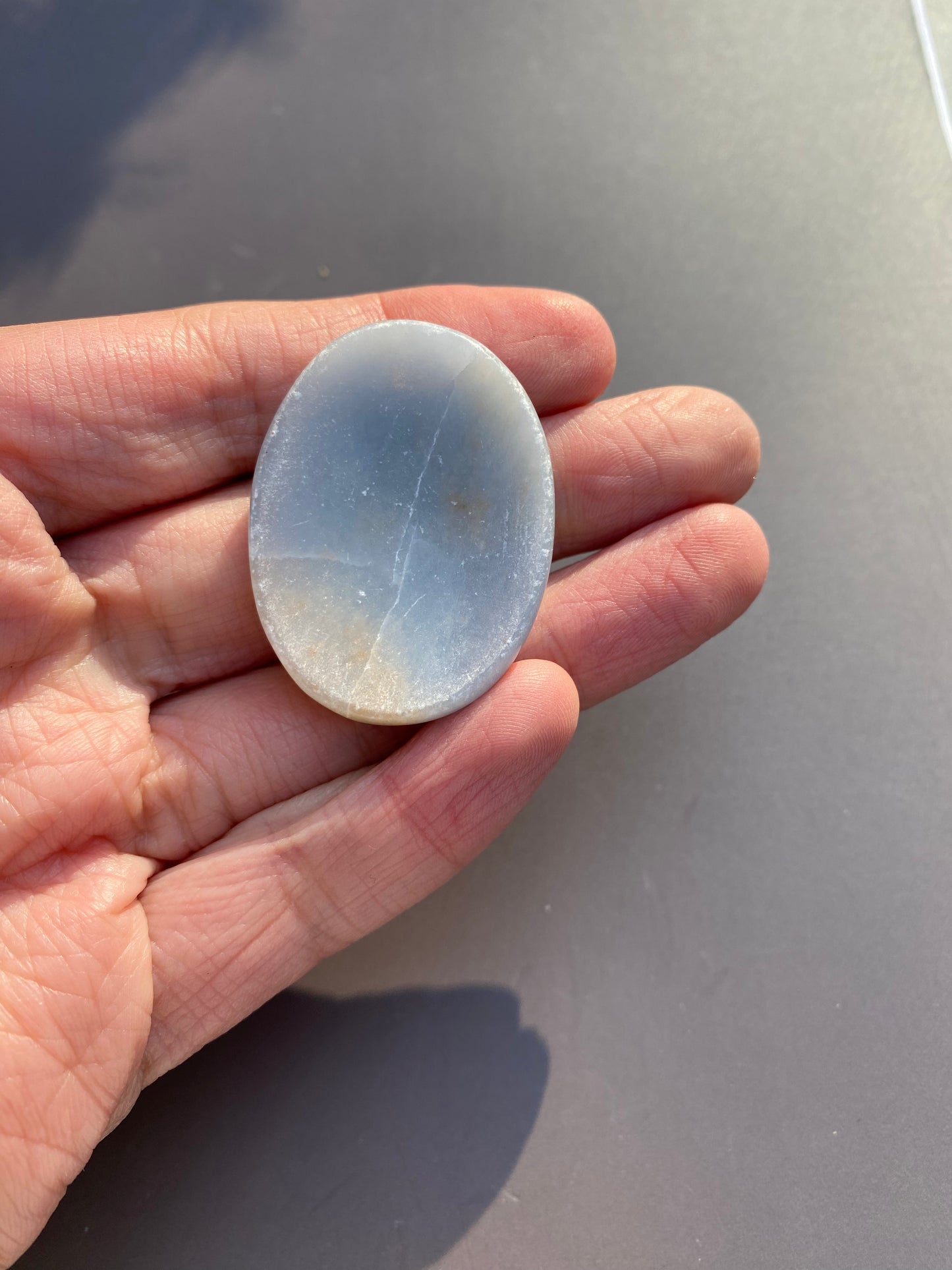 Angelite Worry/Thumb Stone