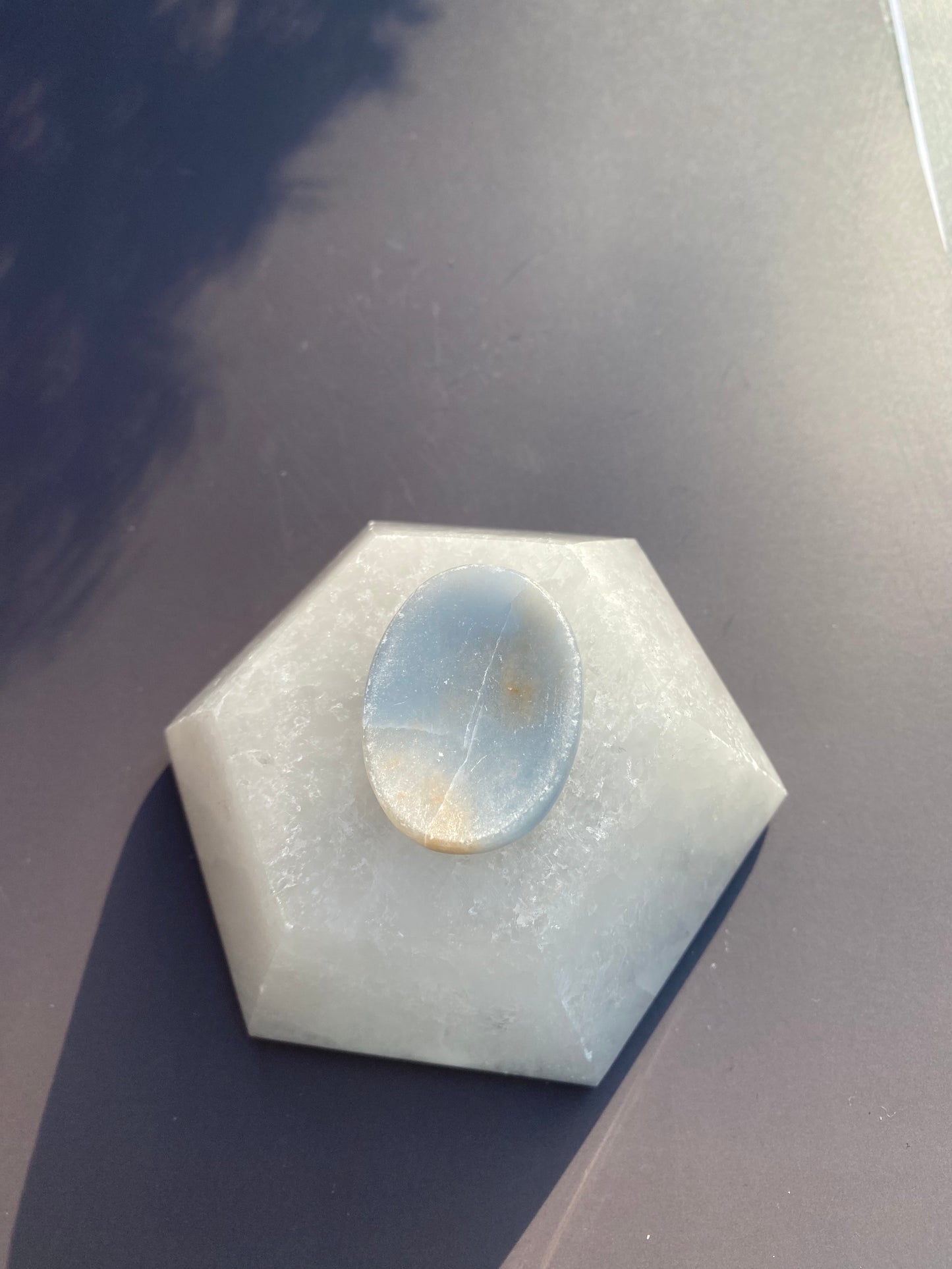 Angelite Worry/Thumb Stone