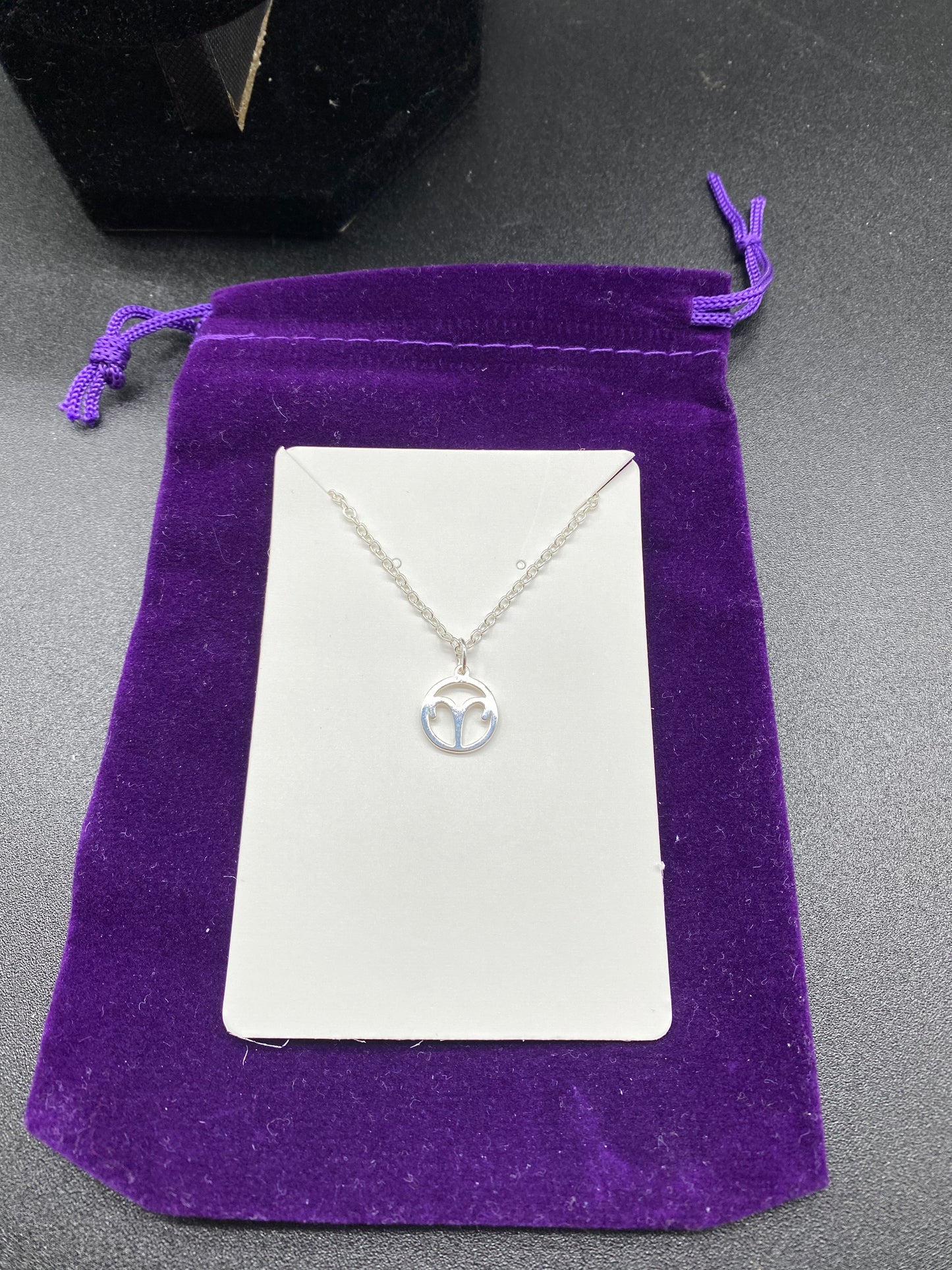 Aries Zodiac Sign Pendant Necklace in 925 Sterling Silver