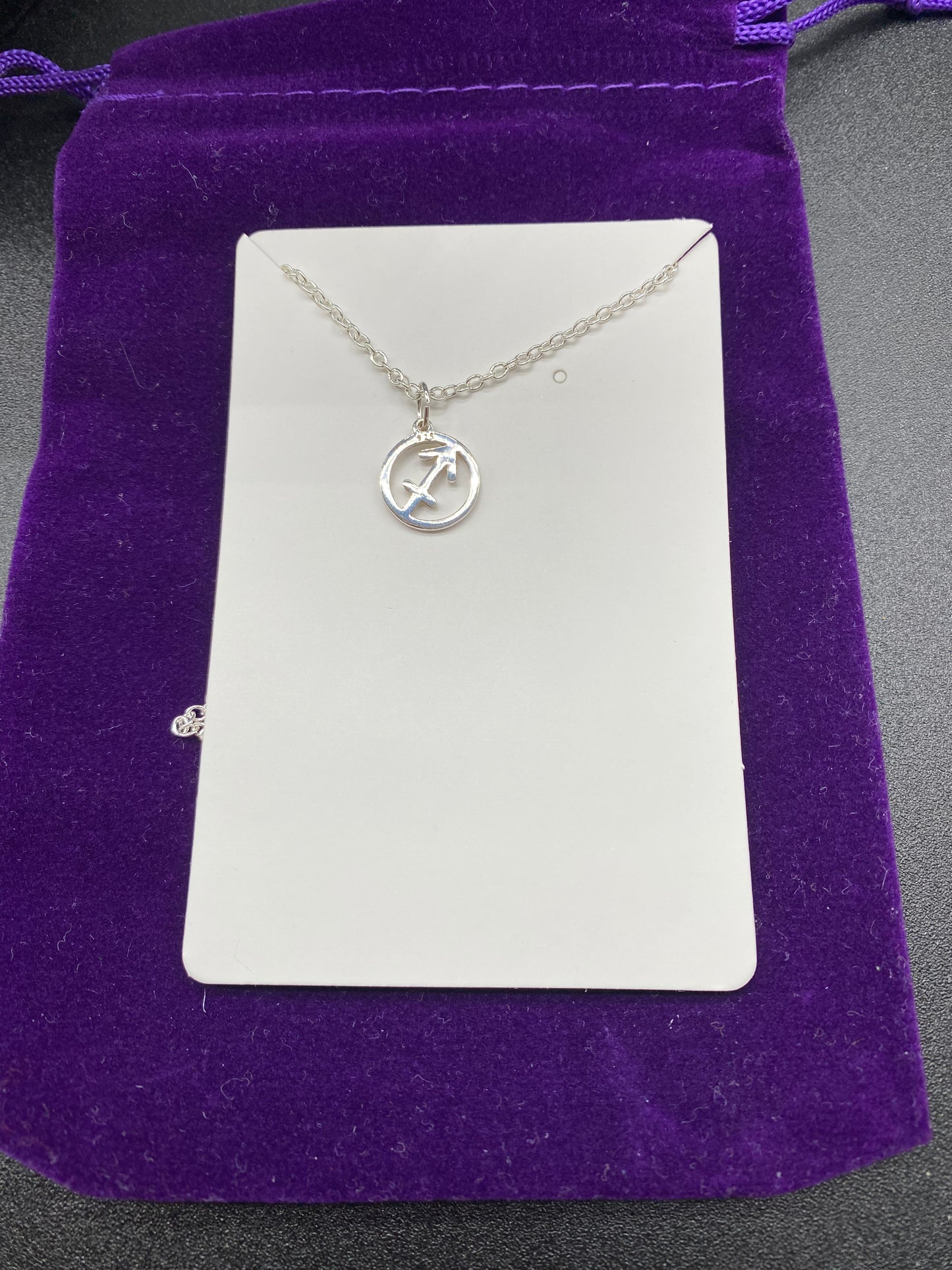 Sagittarius Zodiac Sign Pendant Necklace in 925 Sterling Silver