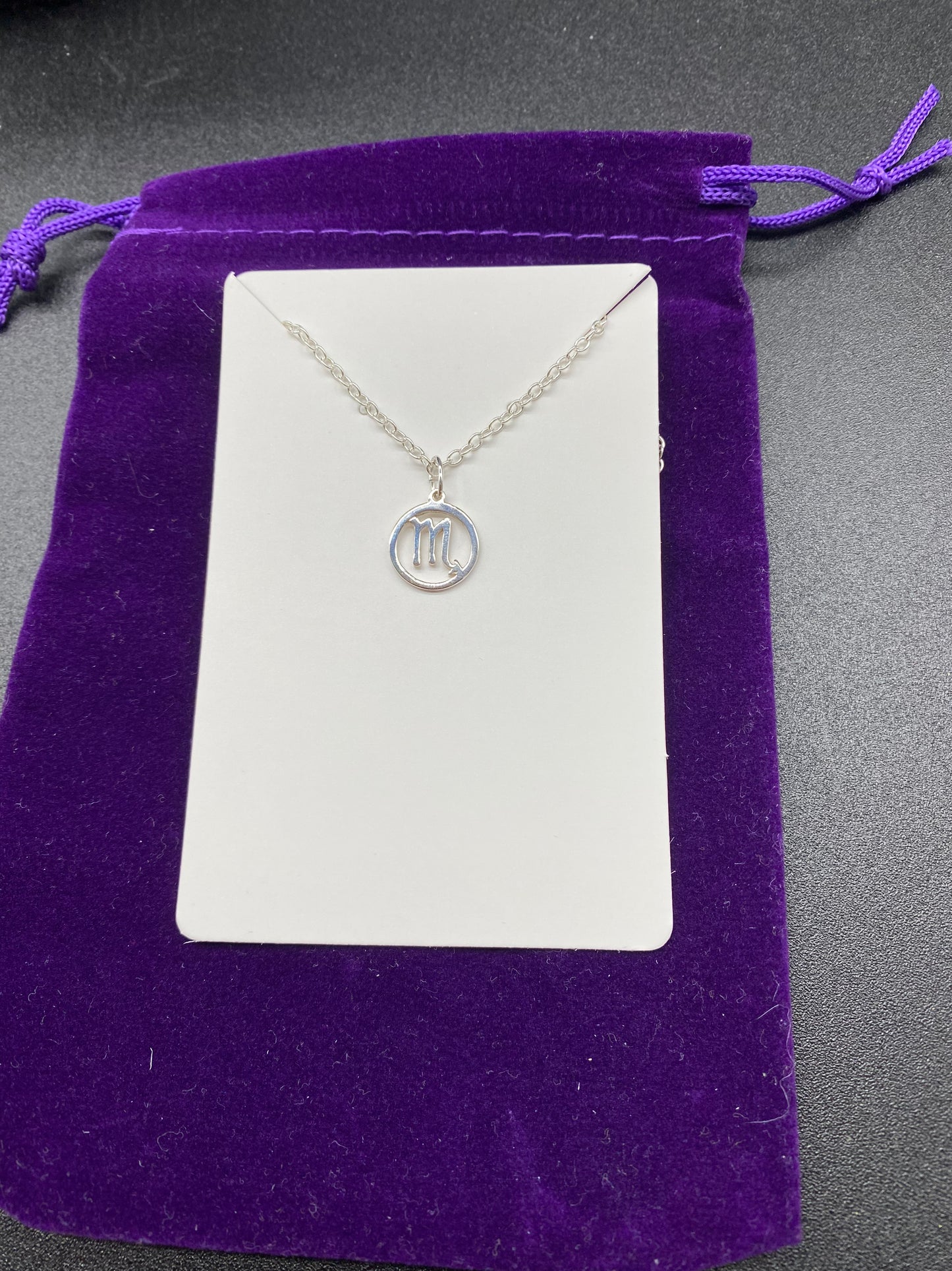 Scorpio Zodiac Sign Necklace in 925 Sterling Silver – Dainty Astrological Pendant