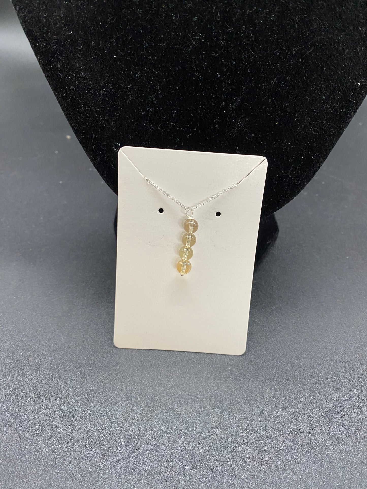 Pale Citrine Sterling Silver Necklace