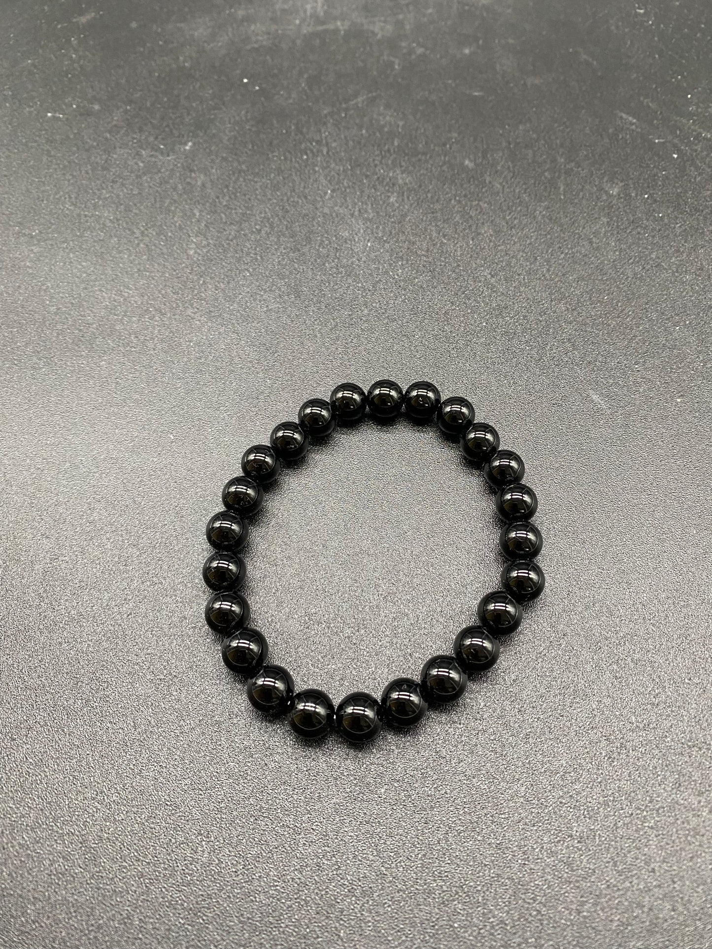 Black Agate Stretchy Bracelet