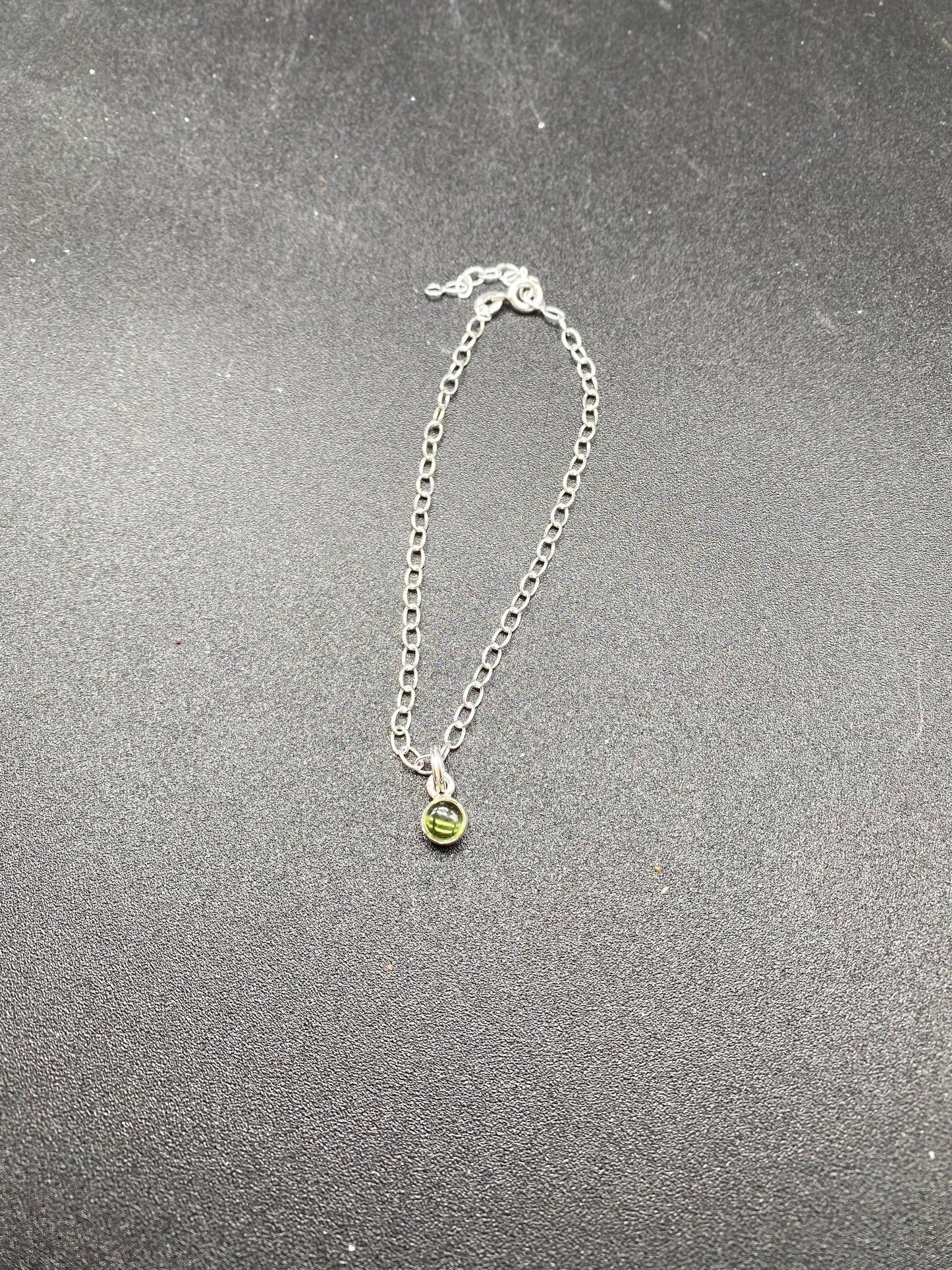 Peridot & Sterling Silver Charm Bracelet