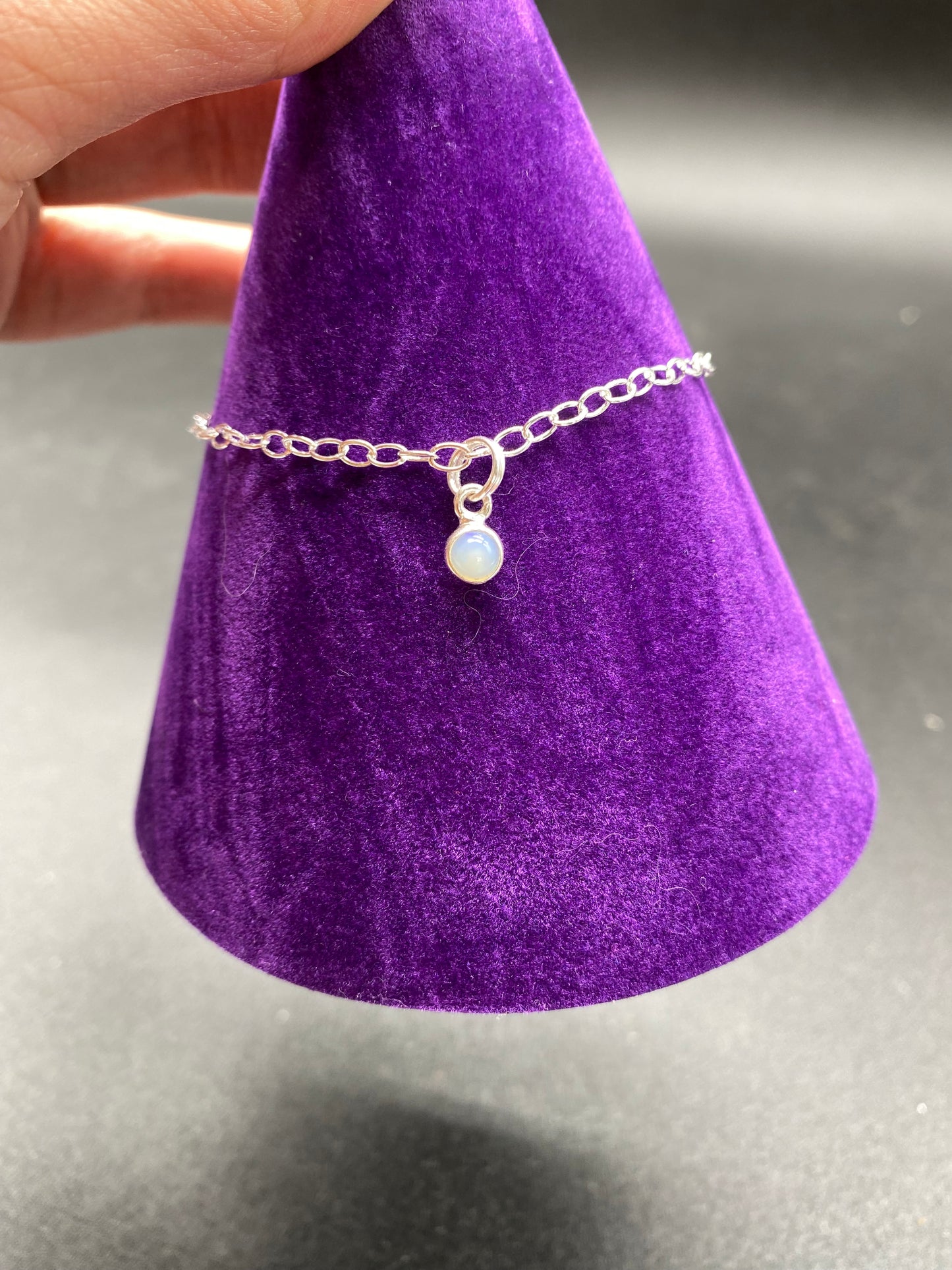 Ethiopian Opal & Sterling Silver Charm Bracelet