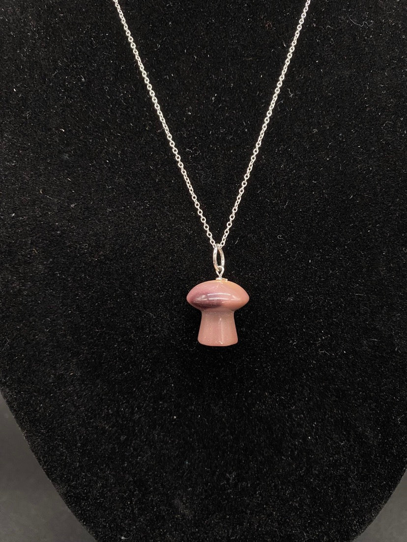 Mookaite Jasper Mushroom Sterling Silver Necklace