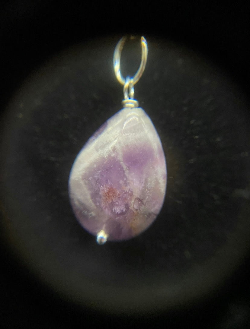 Amethyst Teardrop Sterling Silver Necklace