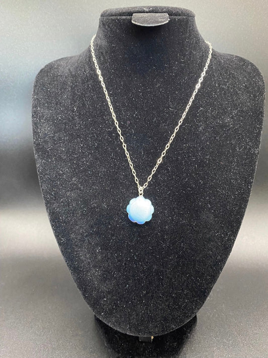 Opalite Sun Pendant Sterling Silver Necklace | Crystal Jewellery