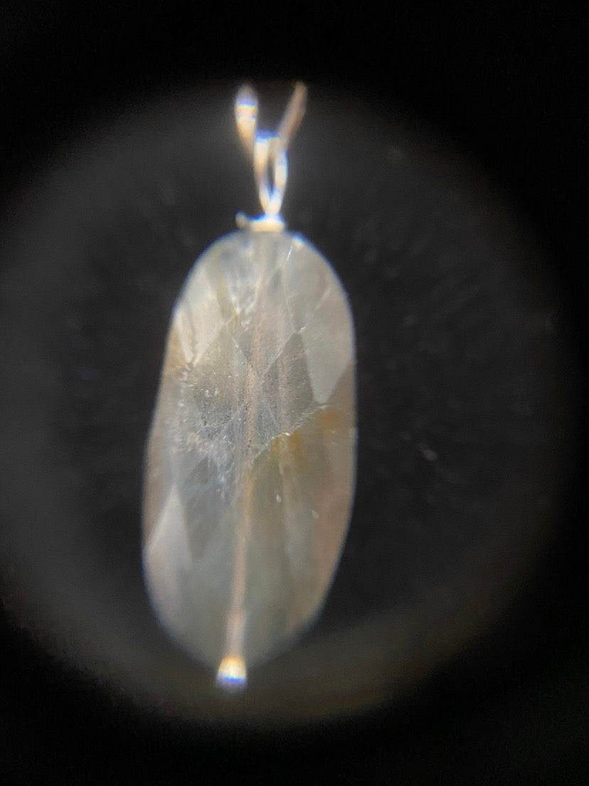 Flashy Labradorite Crystal Pendant Necklace