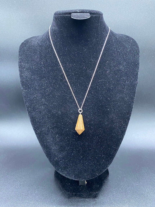 Picture Jasper Faceted Pendulum Pendant Sterling Silver Necklace
