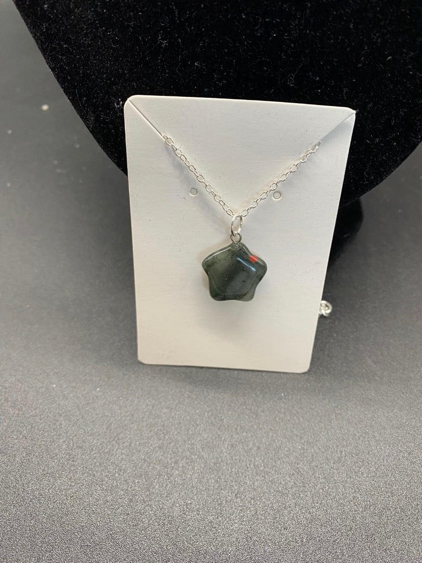 Bloodstone Star Handmade Sterling Silver Necklace Natural Gemstone Jewellery