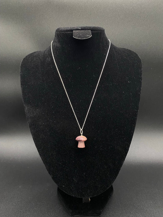 Mookaite Jasper Mushroom Sterling Silver Necklace