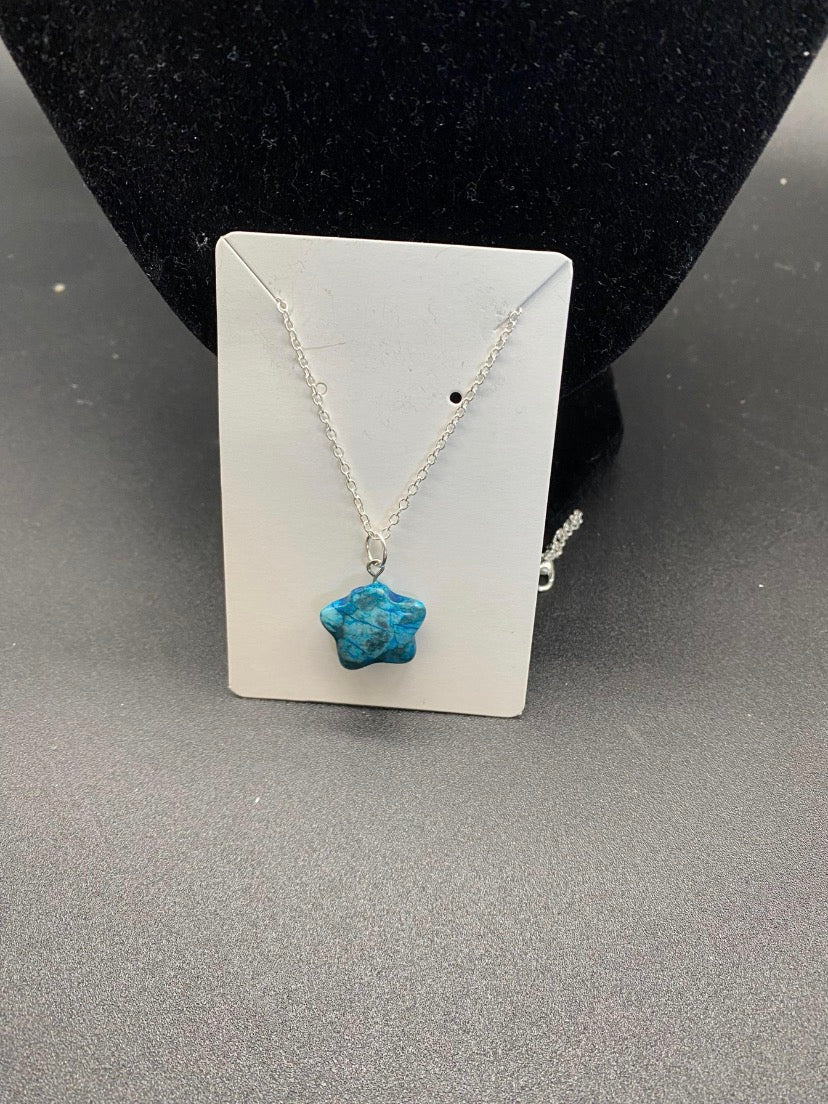 Blue Jasper Star Handmade Sterling Silver Necklace | Celestial Crystal Jewellery