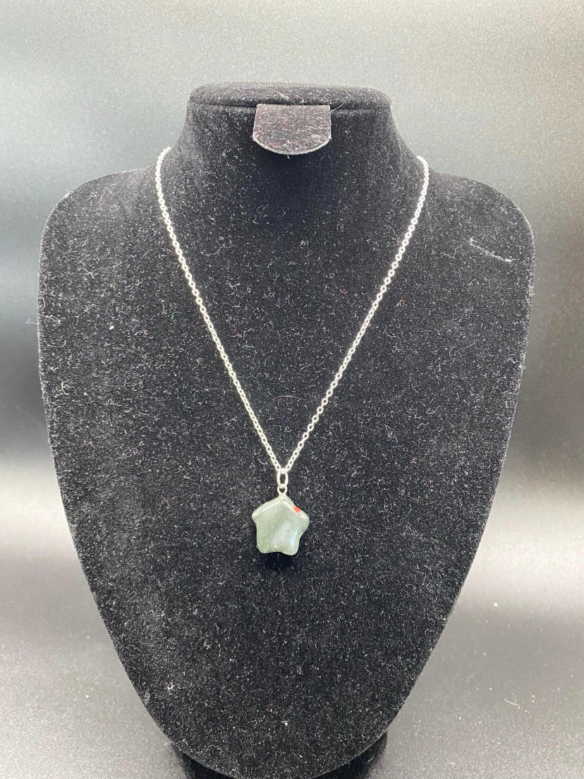 Bloodstone Star Handmade Sterling Silver Necklace Natural Gemstone Jewellery