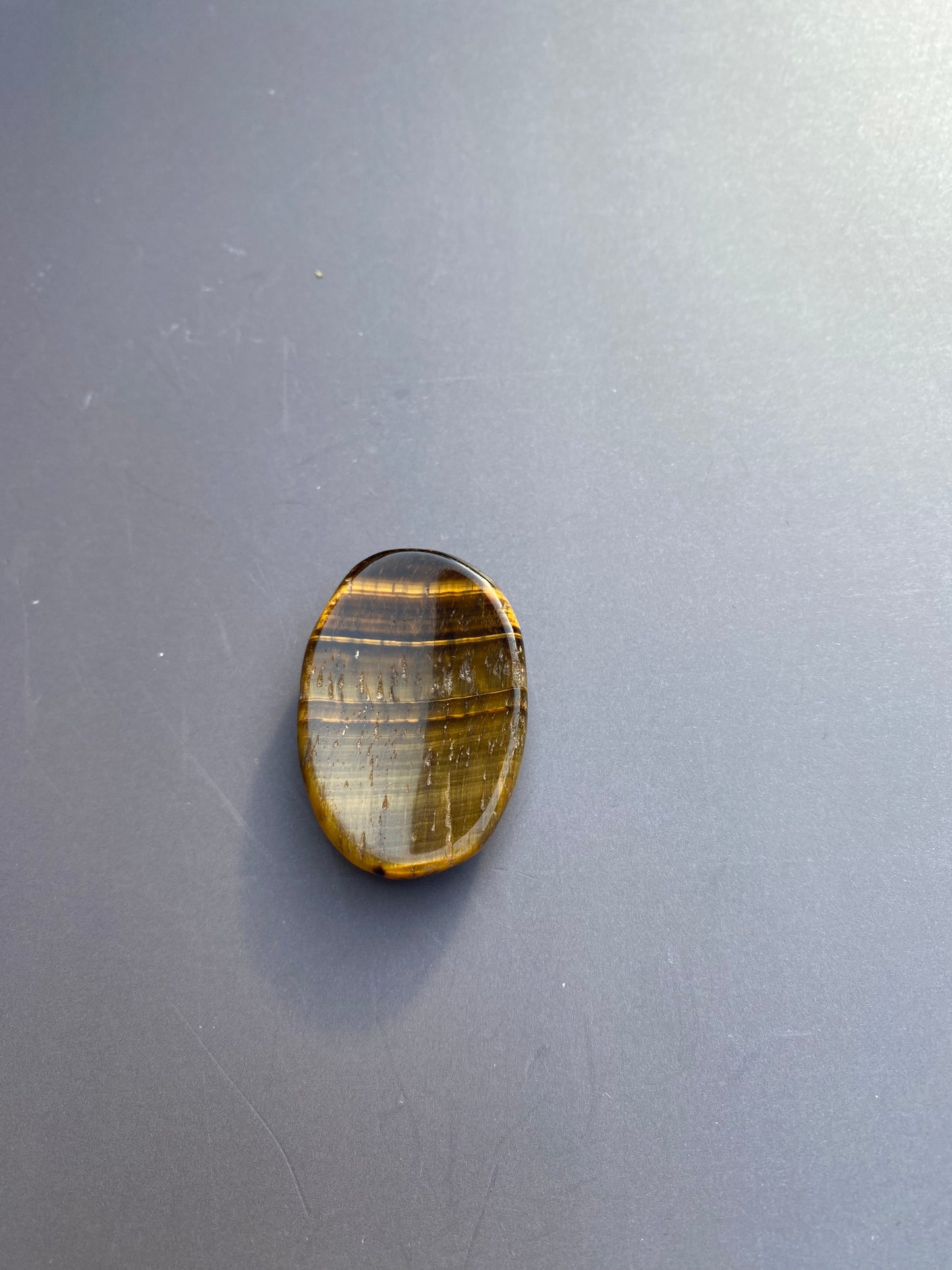 Tigers Eye Worry/ Thumb Stone