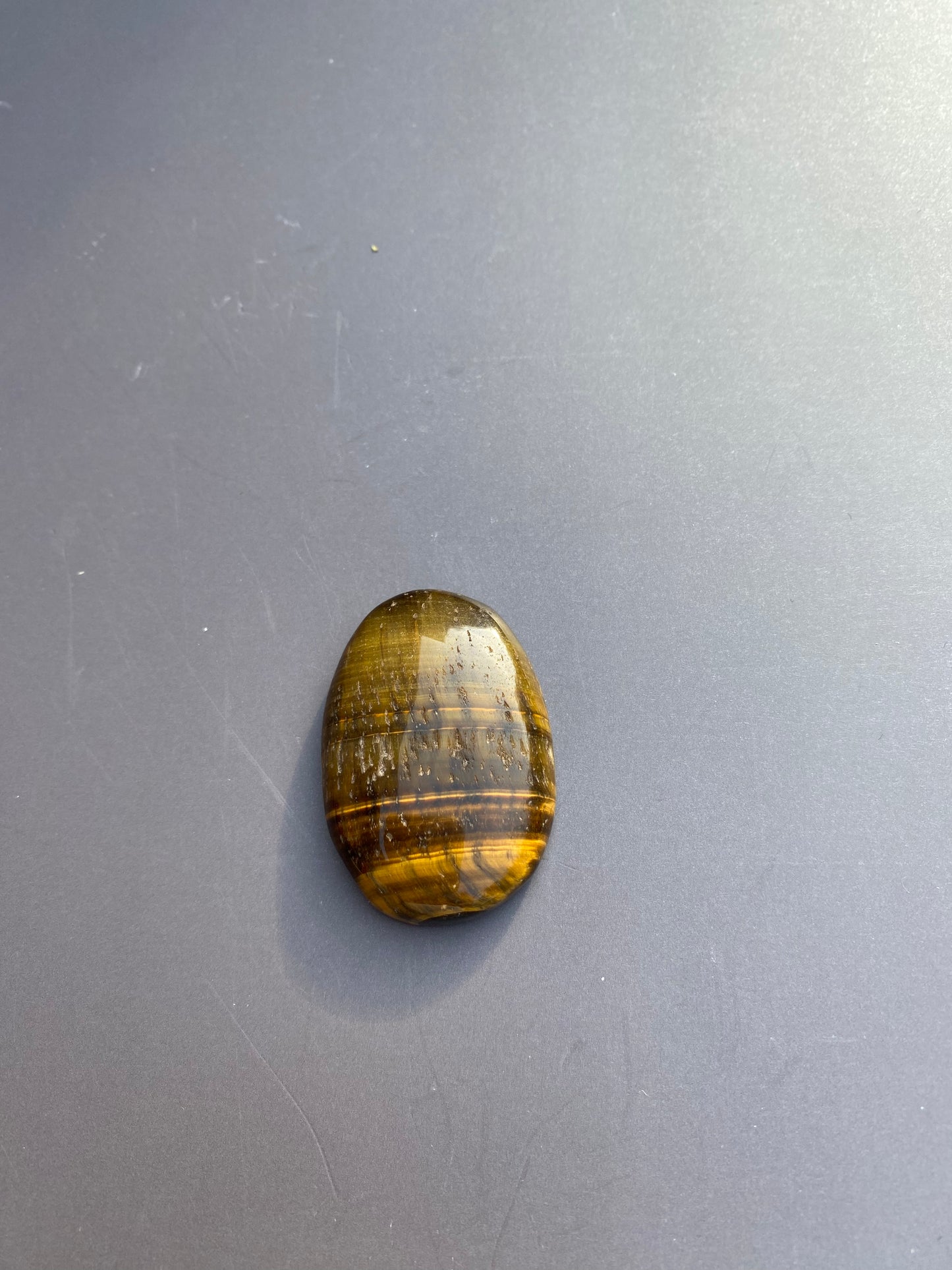 Tigers Eye Worry/ Thumb Stone