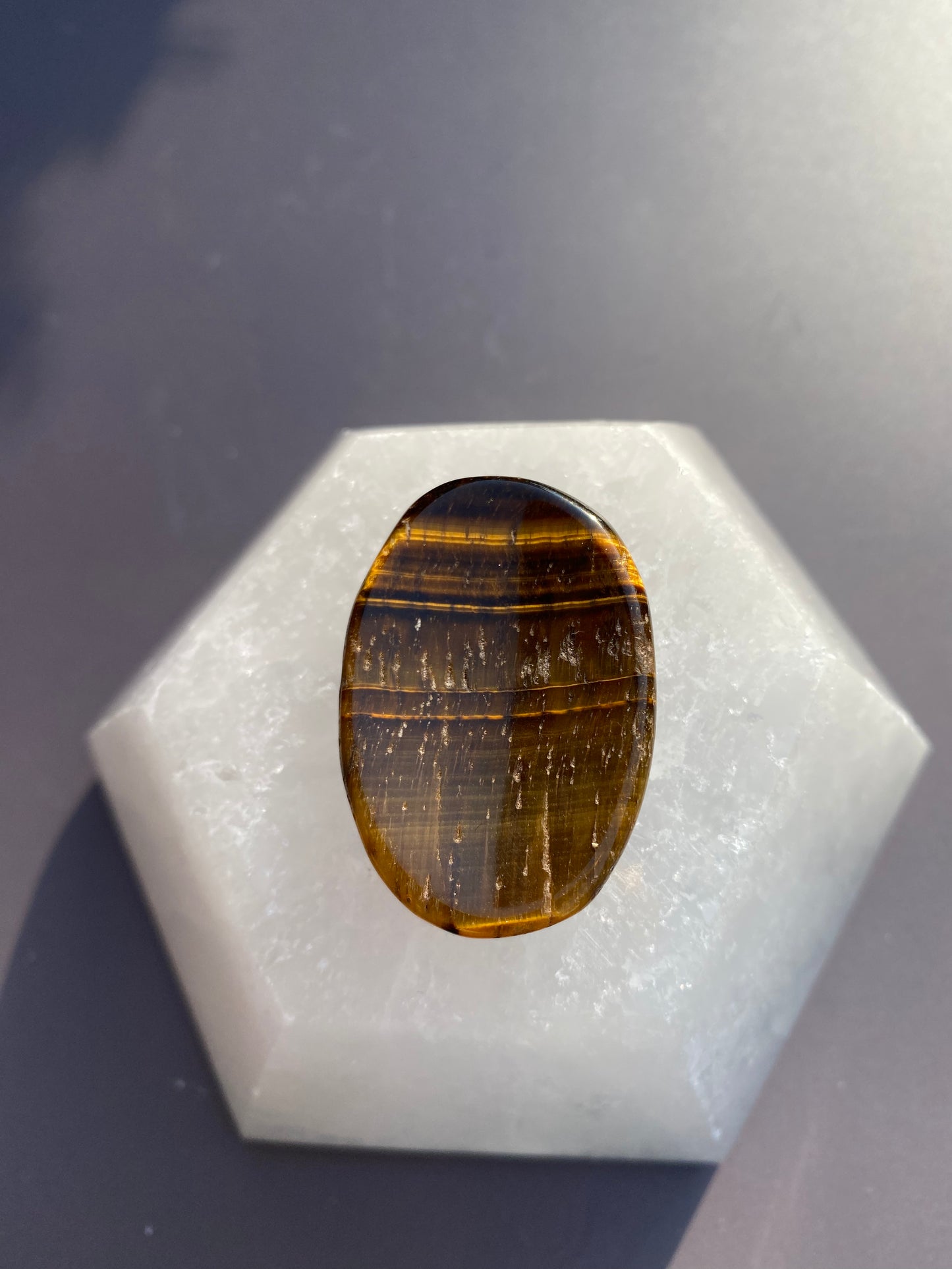 Tigers Eye Worry/ Thumb Stone