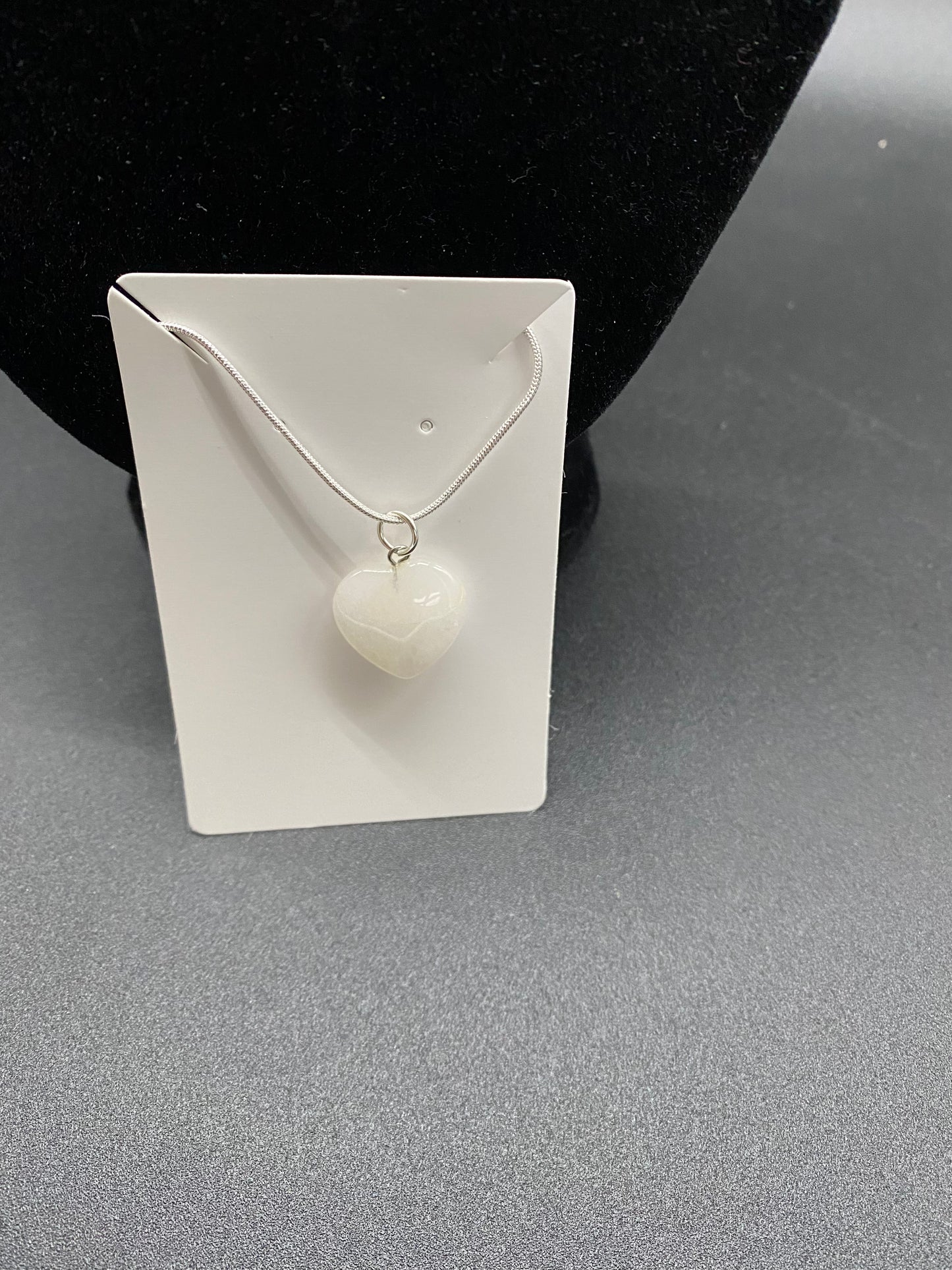 Rose Quartz Heart Pendant Sterling Silver Necklace