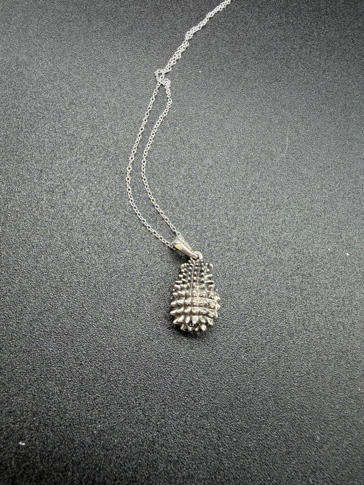 Baltic Amber Hedgehog Pendant Sterling Silver Necklace