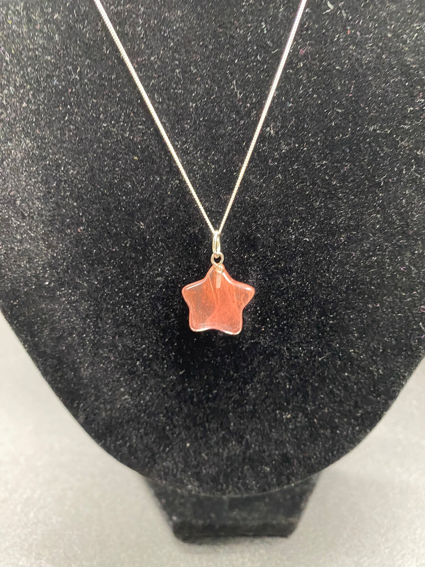Strawberry Quartz Star Sterling Silver Necklace