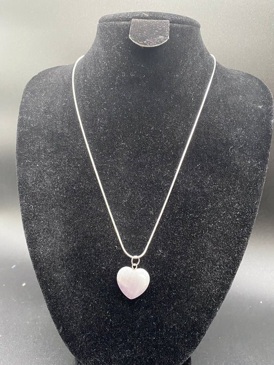 Natural Amethyst Heart Sterling Silver Necklace | Dainty Purple Crystal Jewellery