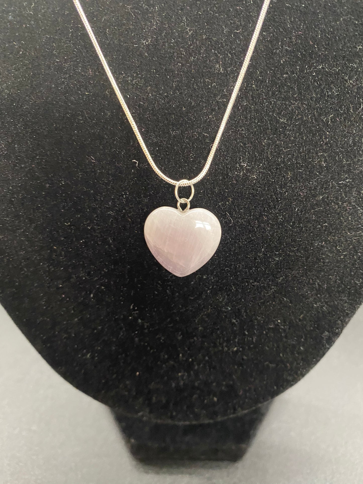 Amethyst Heart Sterling Silver Necklace