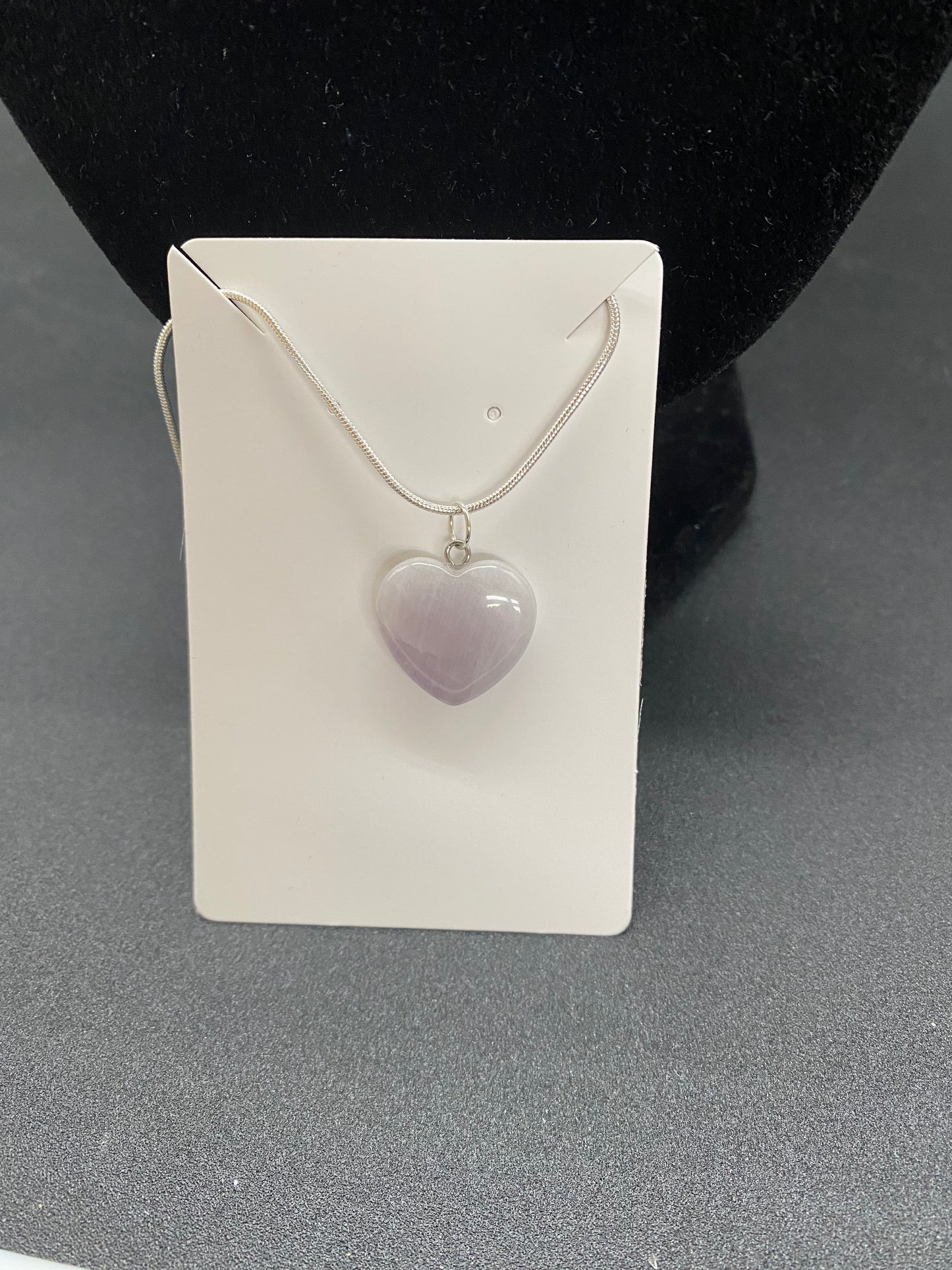 Amethyst Heart Sterling Silver Necklace