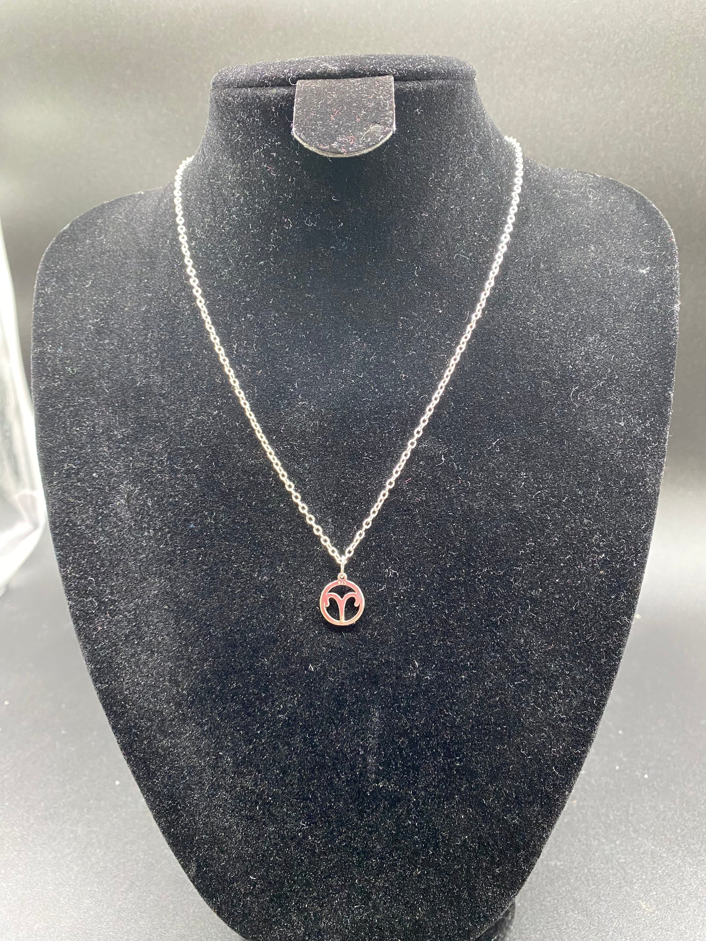 Aries Zodiac Sign Pendant Necklace in 925 Sterling Silver