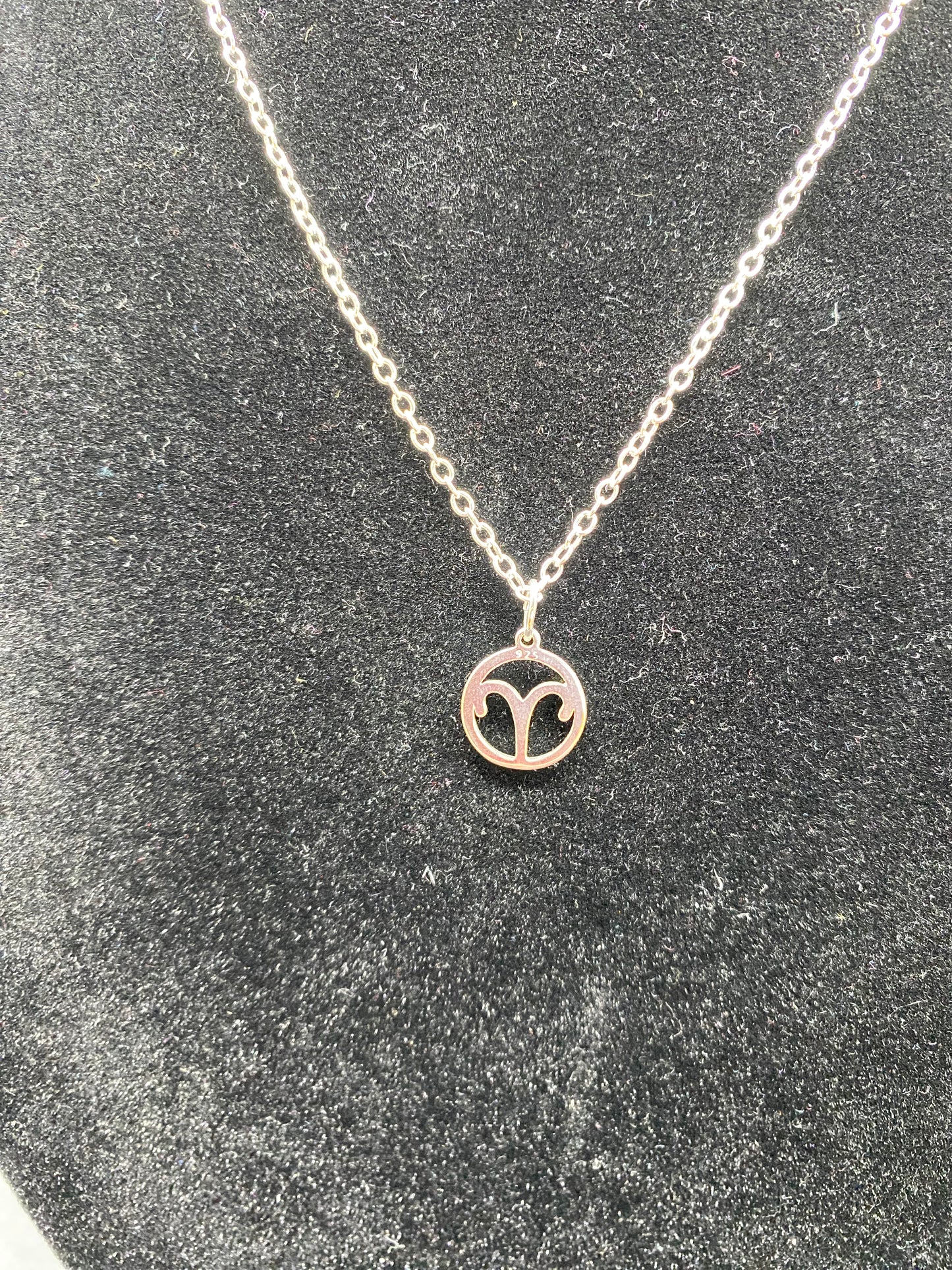 Aries Zodiac Sign Pendant Necklace in 925 Sterling Silver