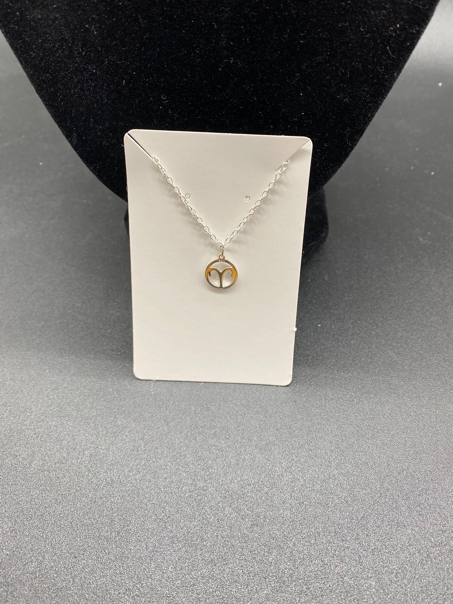 Aries Zodiac Sign Pendant Necklace in 925 Sterling Silver