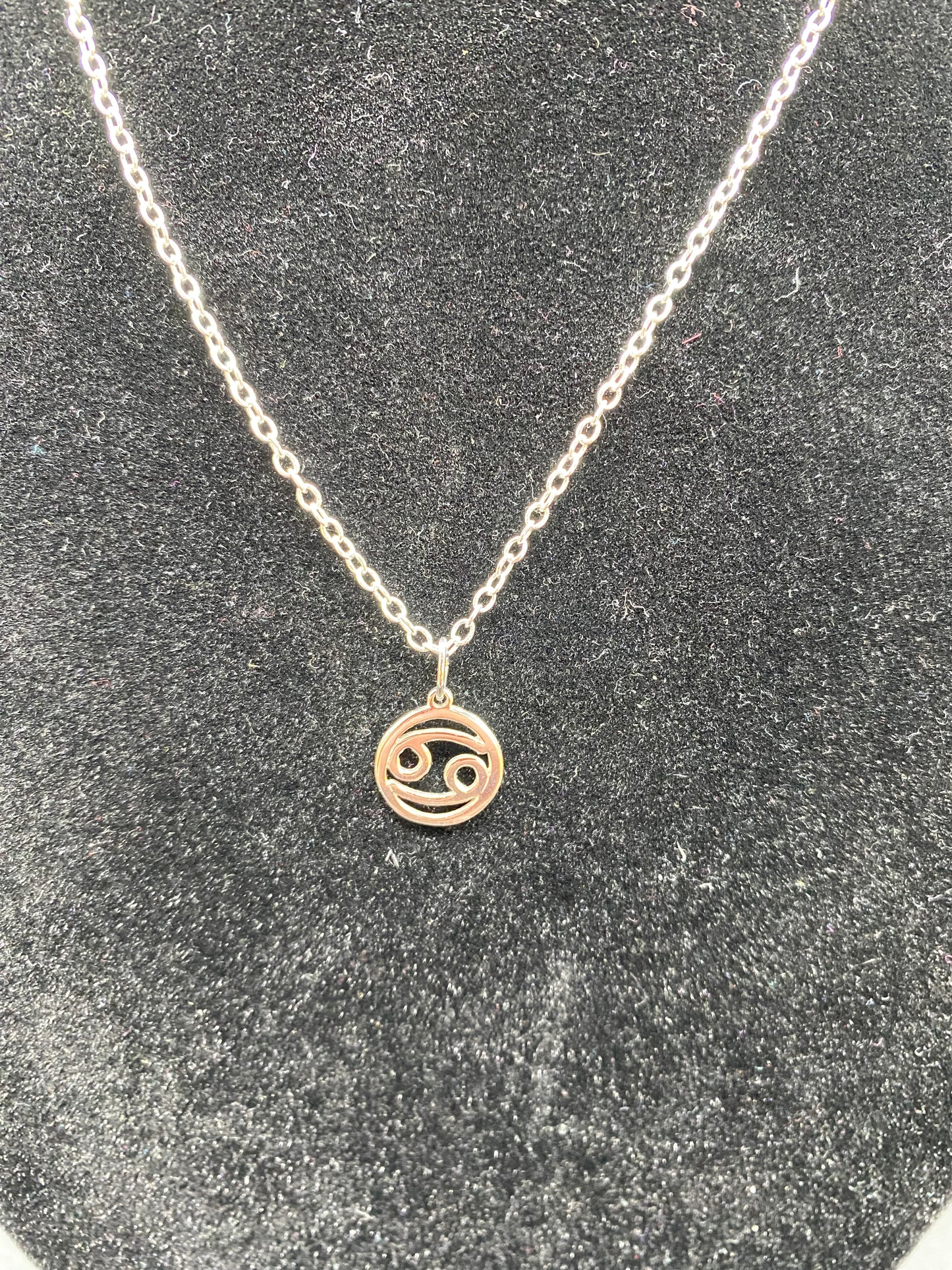 Cancer Zodiac Sign Pendant Necklace in 925 Sterling Silver