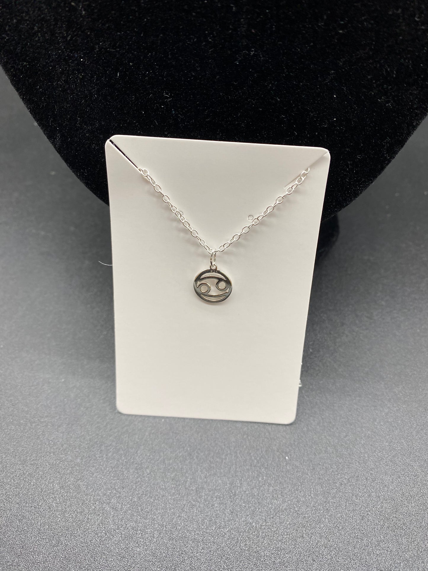 Cancer Zodiac Sign Pendant Necklace in 925 Sterling Silver
