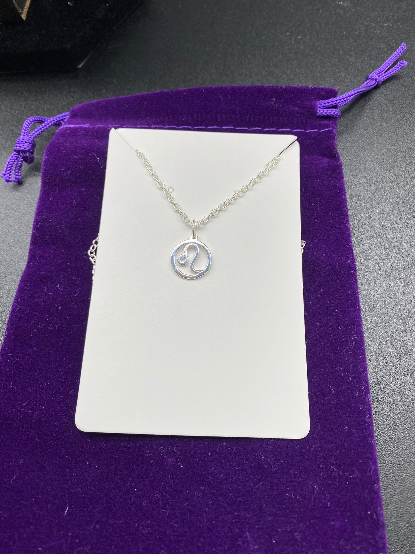 Leo Zodiac Sign Pendant Necklace in 925 Sterling Silver