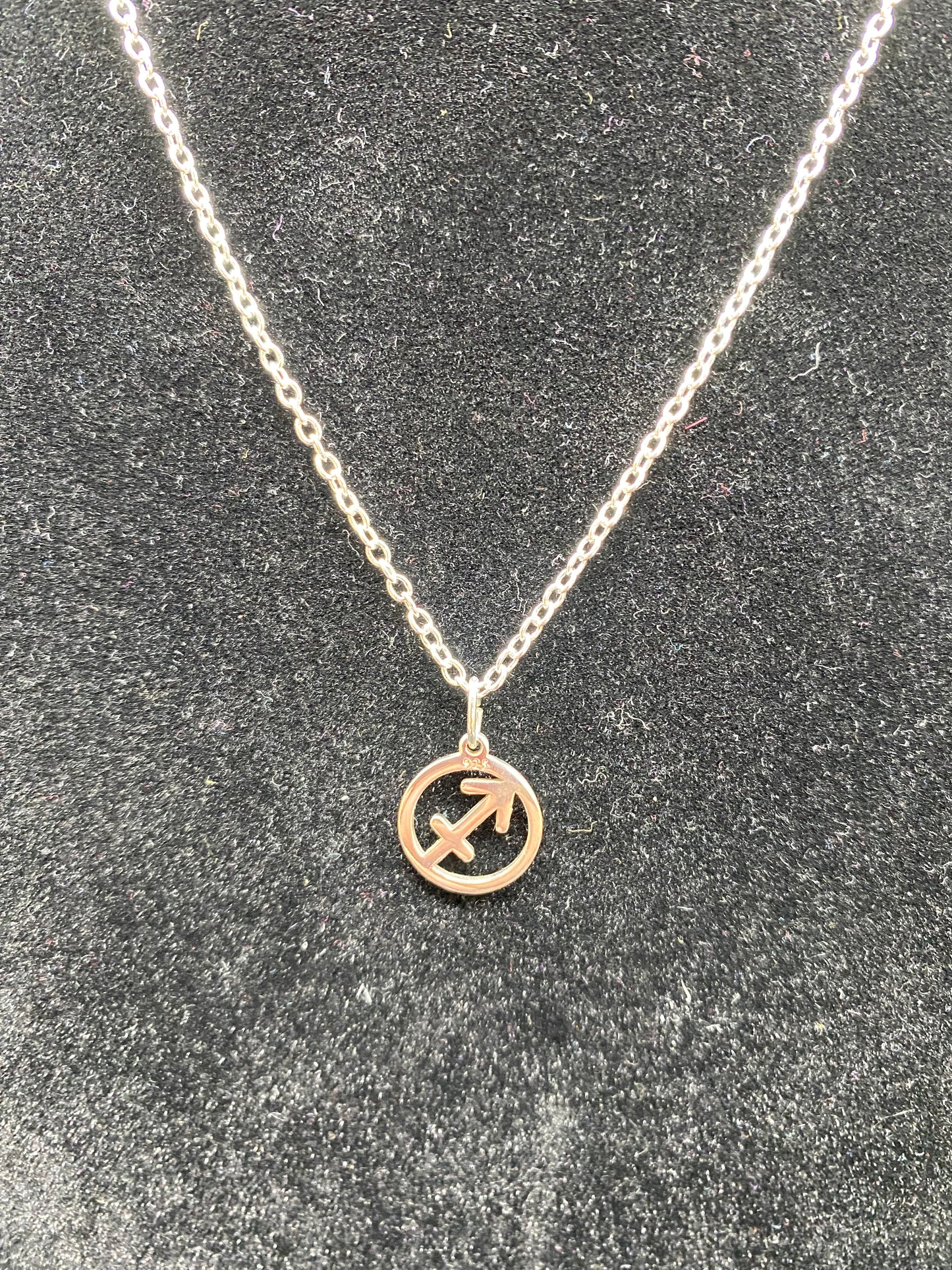 Sagittarius Zodiac Sign Pendant Necklace in 925 Sterling Silver
